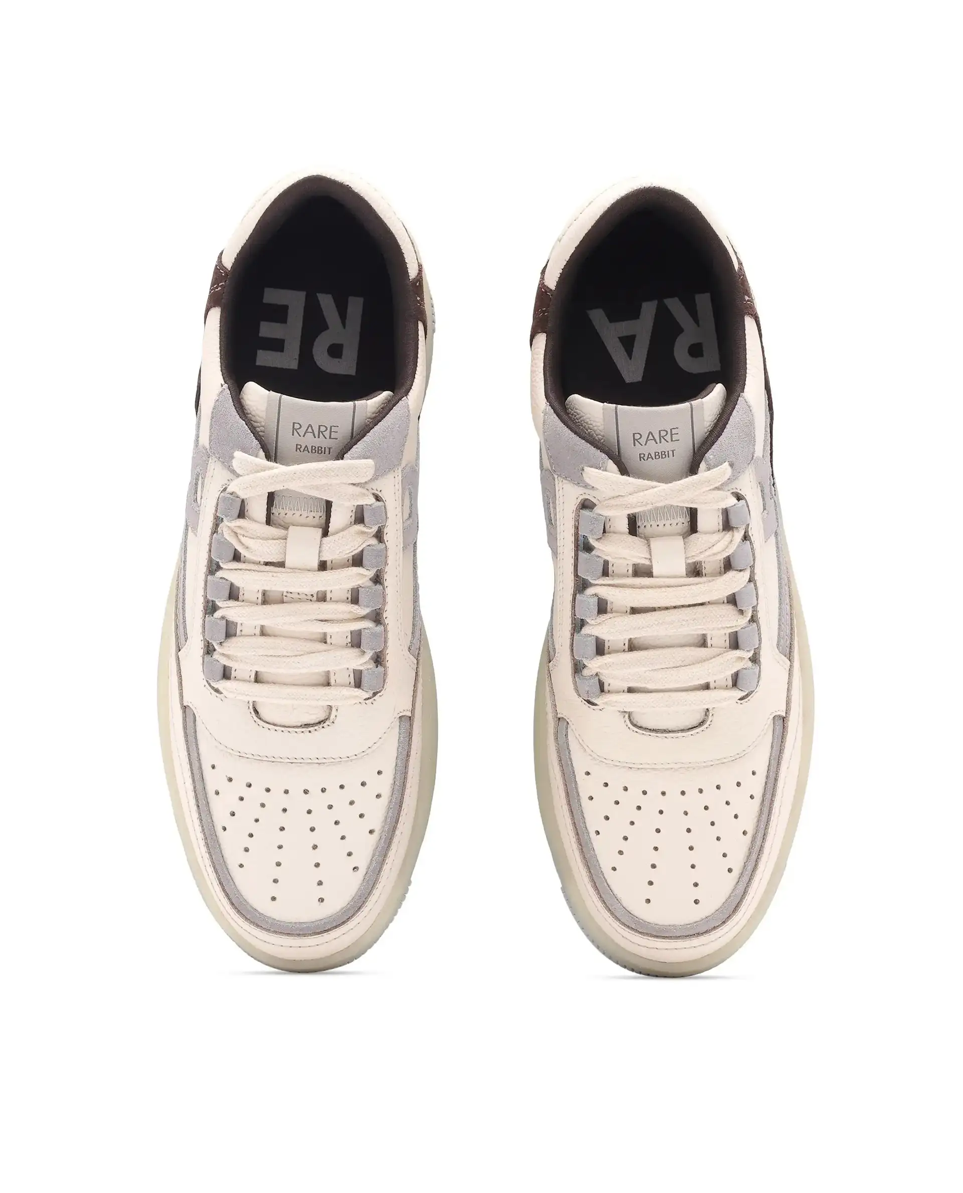 Rare Rabbit Men's Amur Off White Plain Shoes - Image 5