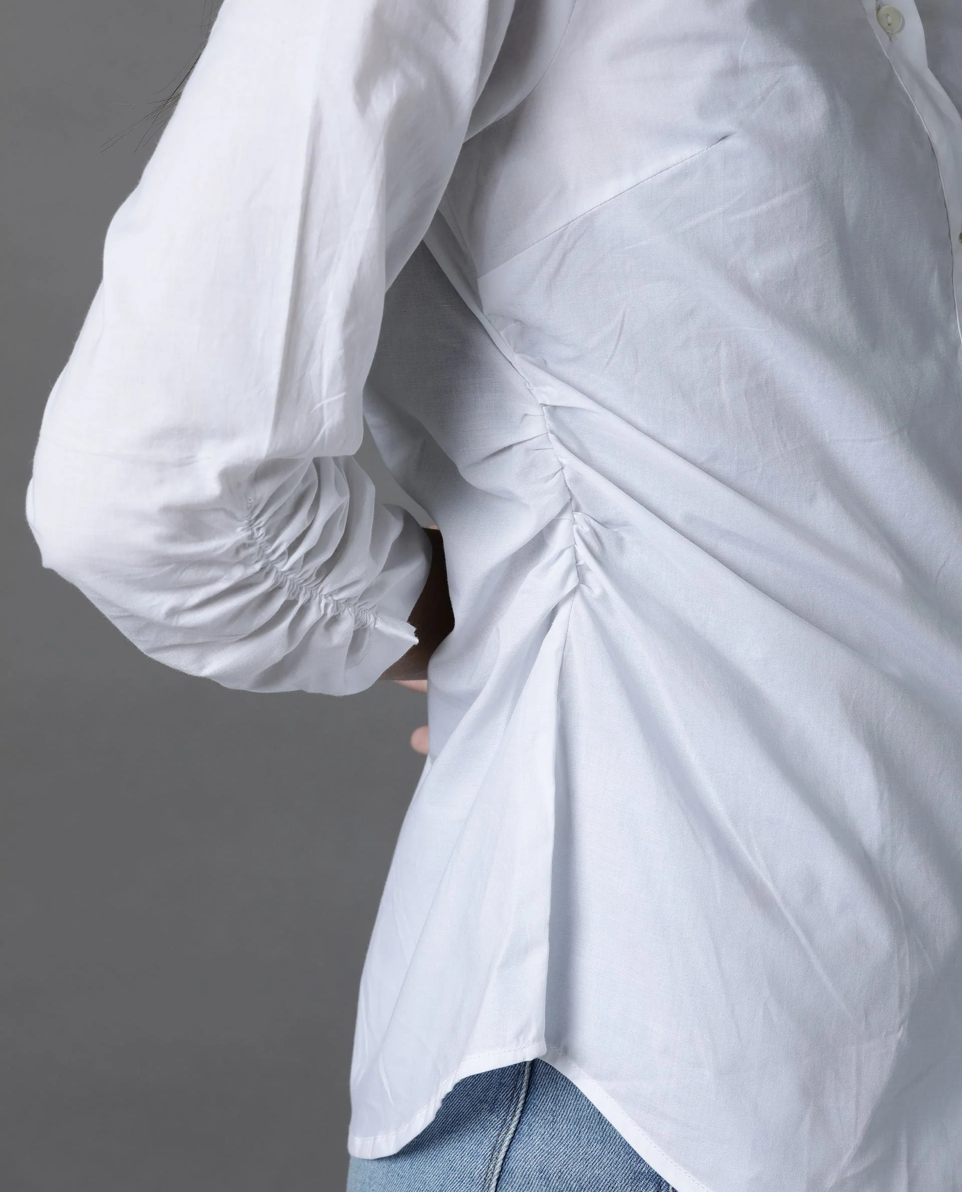 Rareism Womens Anure White Shirt Cotton Fabric Long Sleeves - Image 4