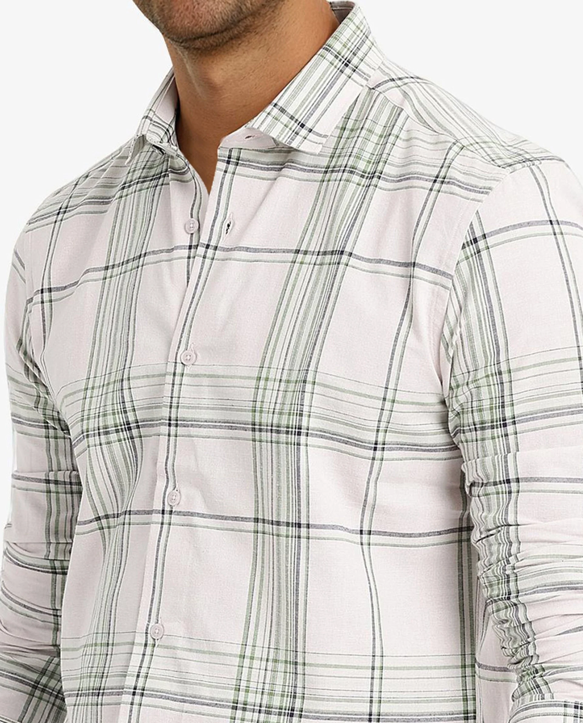 Rare Rabbit Men's Apel Light Pink Cotton Checked Print Regular Fit Full Sleeve Collared Shirt - Image 3