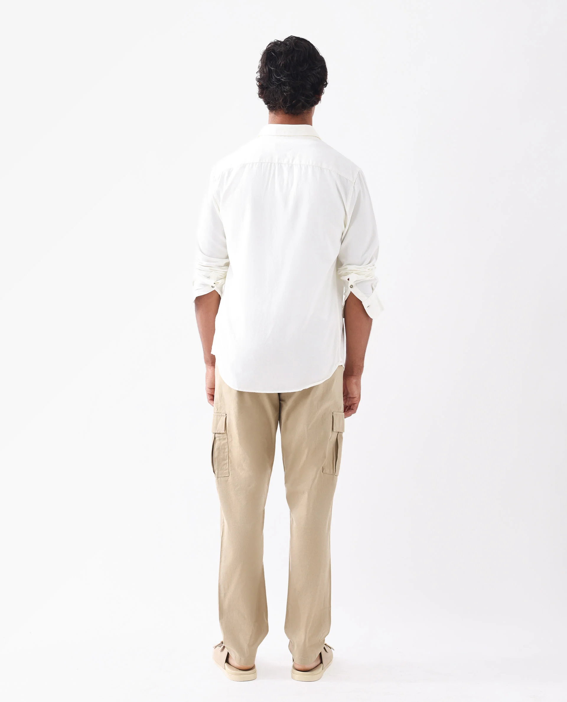 Rare Rabbit Men's Apex Beige Linen Blend Plain Regular Fit Trouser - Image 7