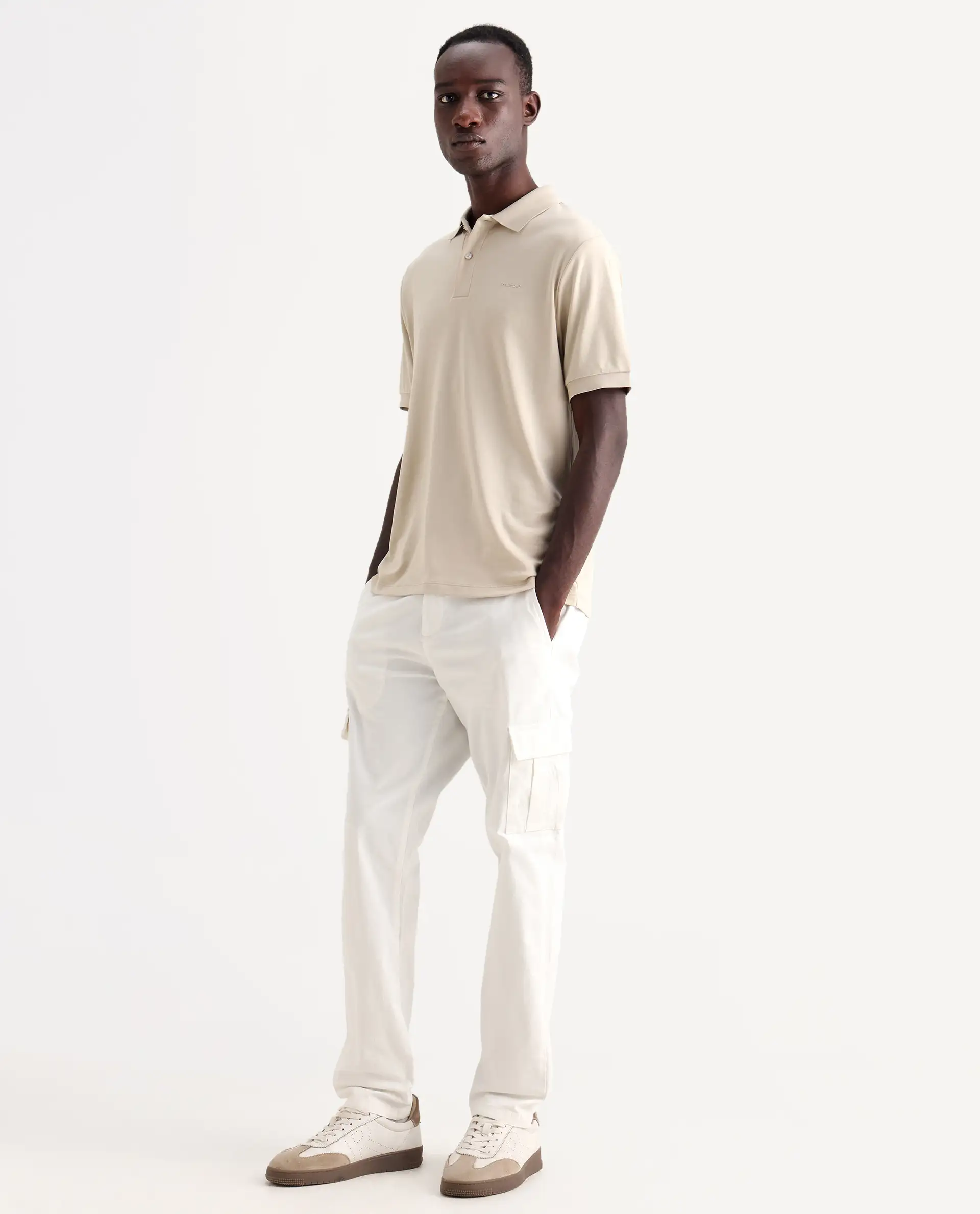 Rare Rabbit Men's Apex Light White Linen Plain Regular Fit Trouser - Image 5
