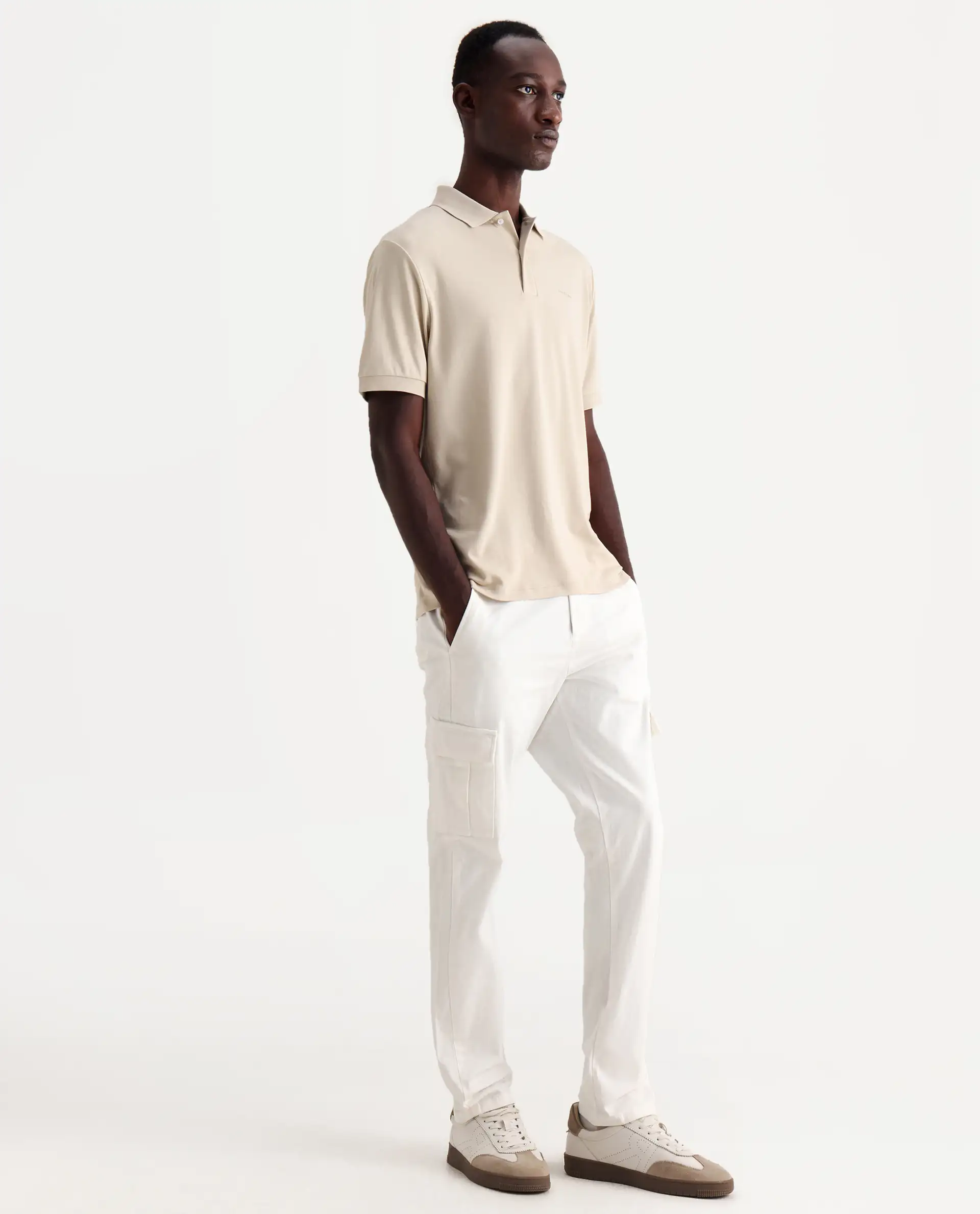 Rare Rabbit Men's Apex Light White Linen Plain Regular Fit Trouser - Image 6