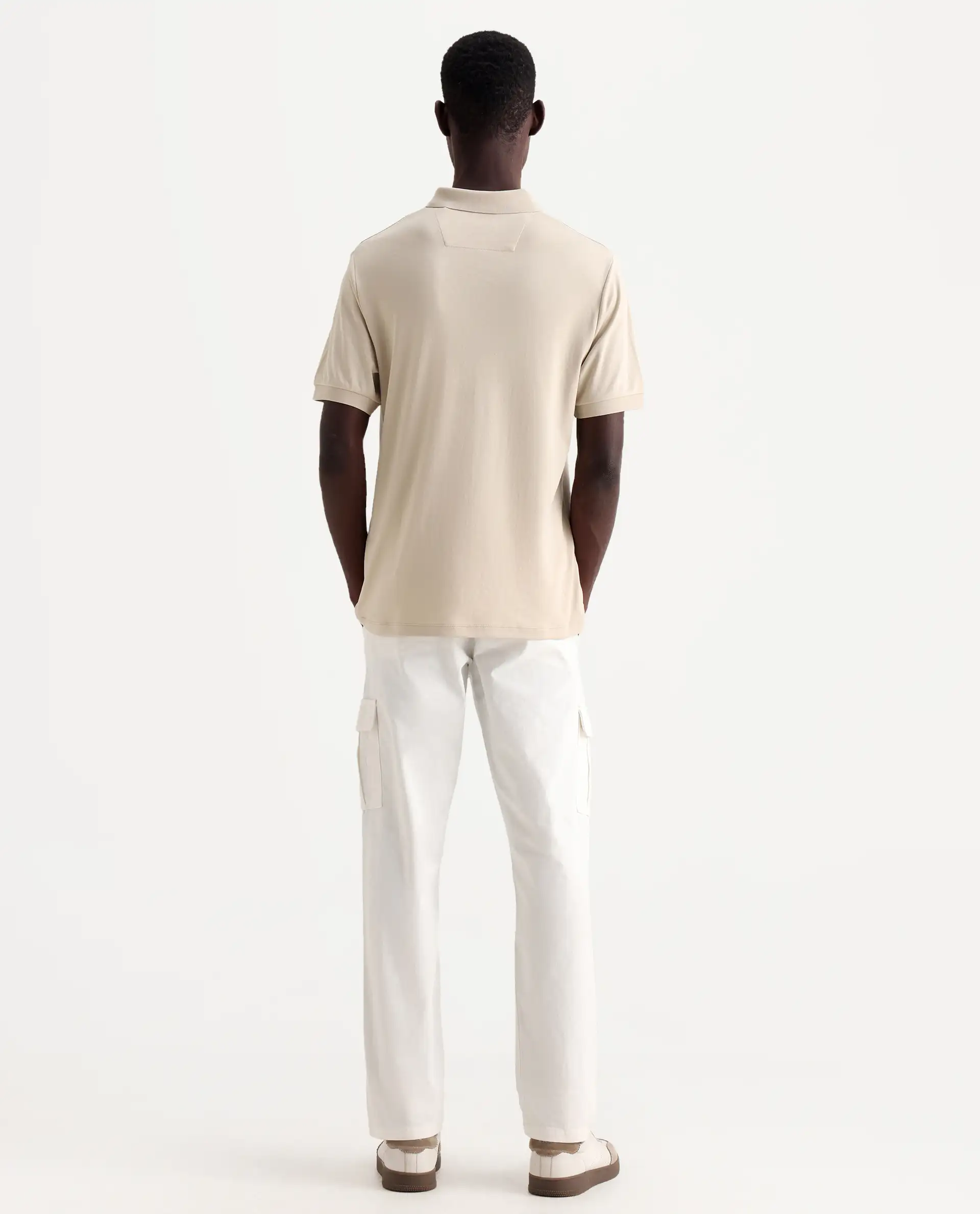 Rare Rabbit Men's Apex Light White Linen Plain Regular Fit Trouser - Image 7