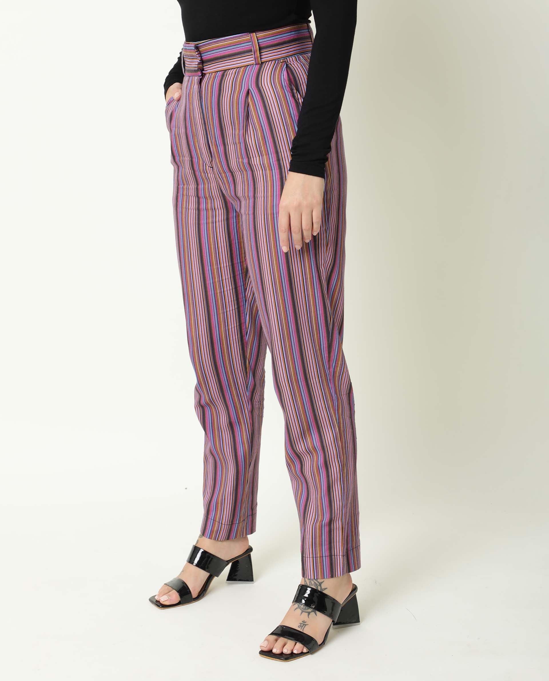 Rareism Women's Apple Multi Cotton Regular Fit Trouser - Image 5