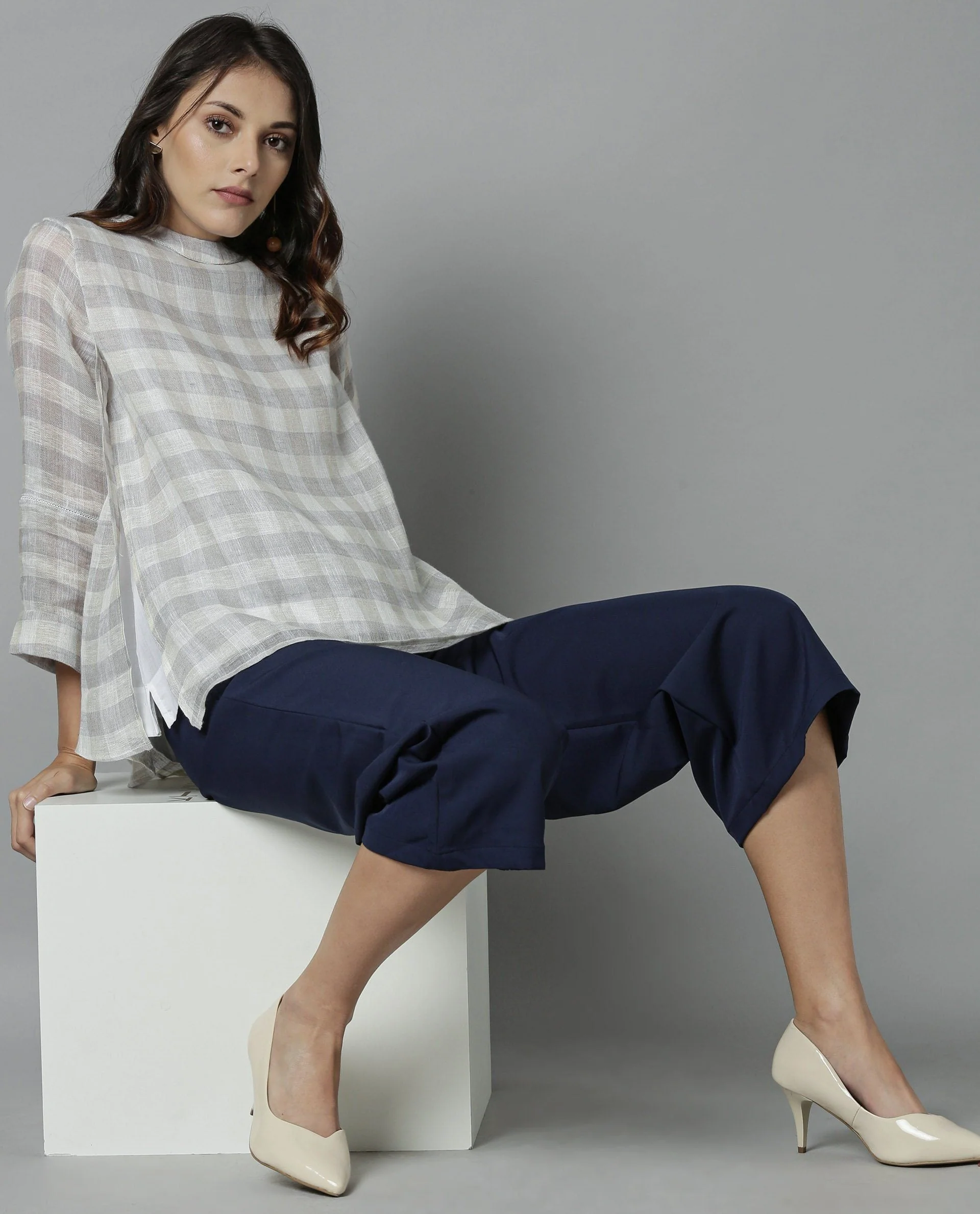 Rareism Women April Grey Top Full Sleeves - Image 4