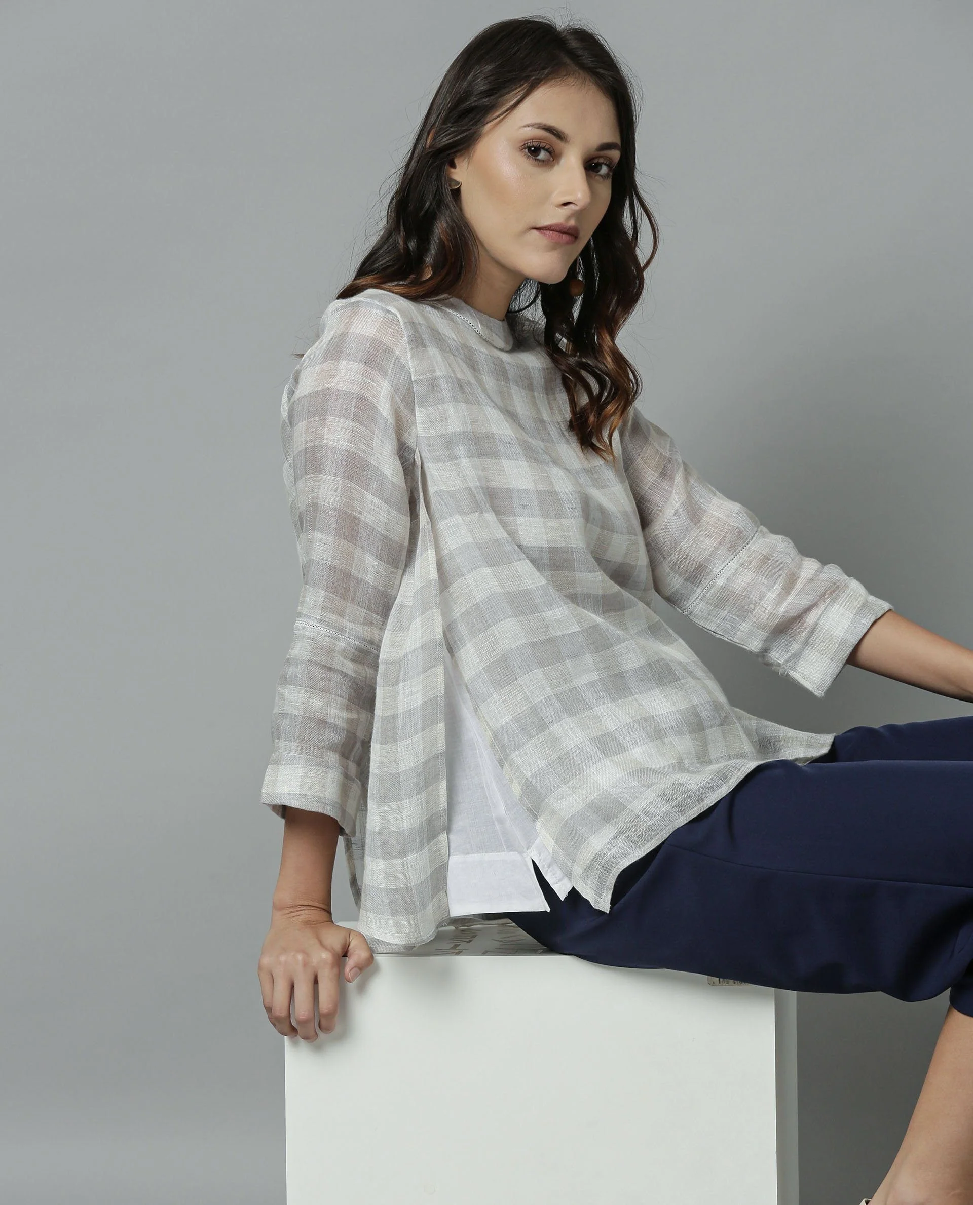 Rareism Women April Grey Top Full Sleeves - Image 5