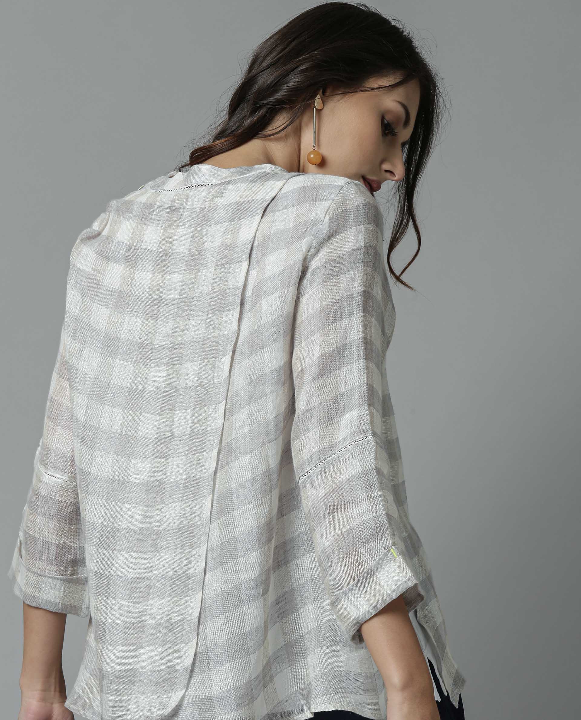 Rareism Women April Grey Top Full Sleeves - Image 6