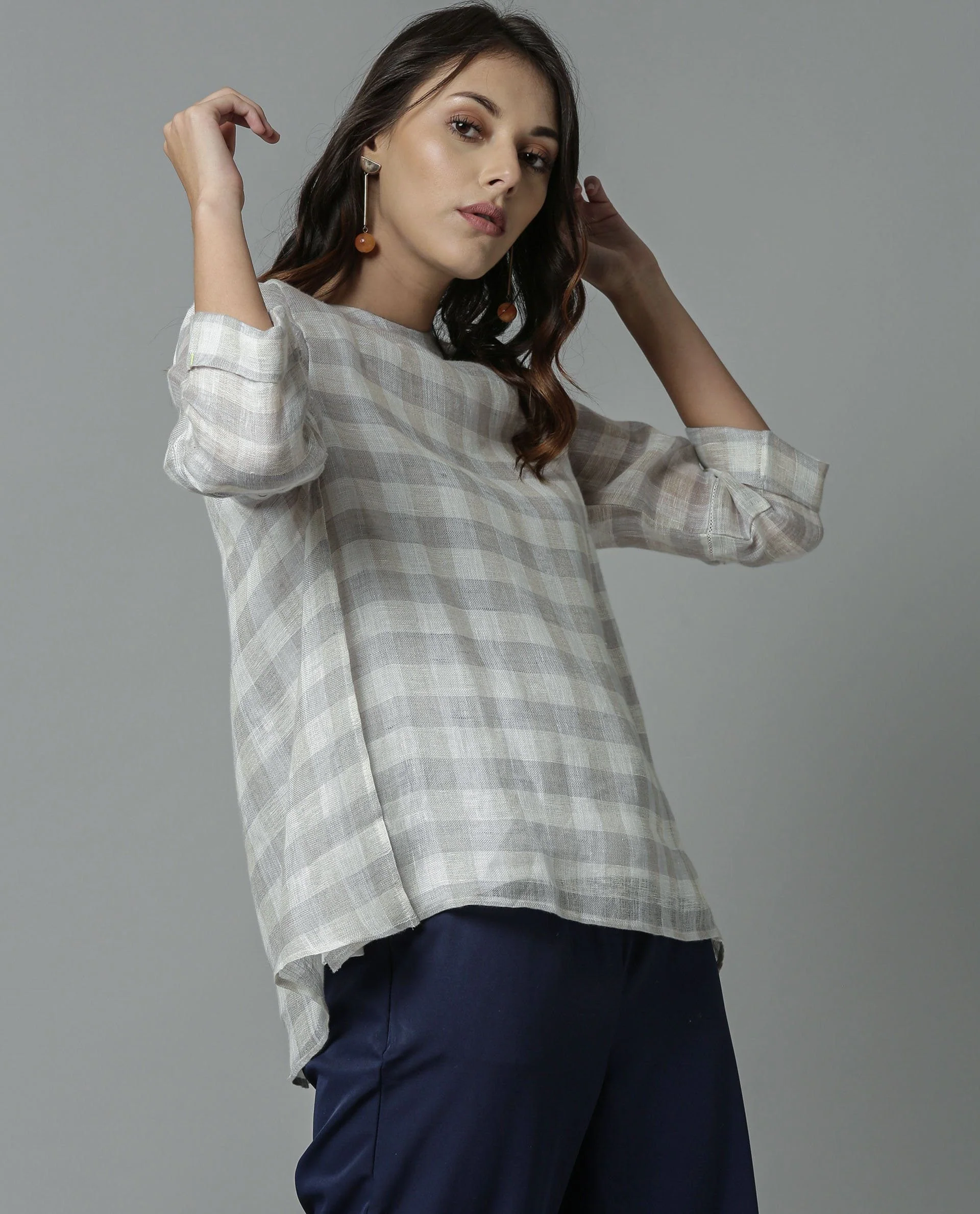 Rareism Women April Grey Top Full Sleeves - Image 7