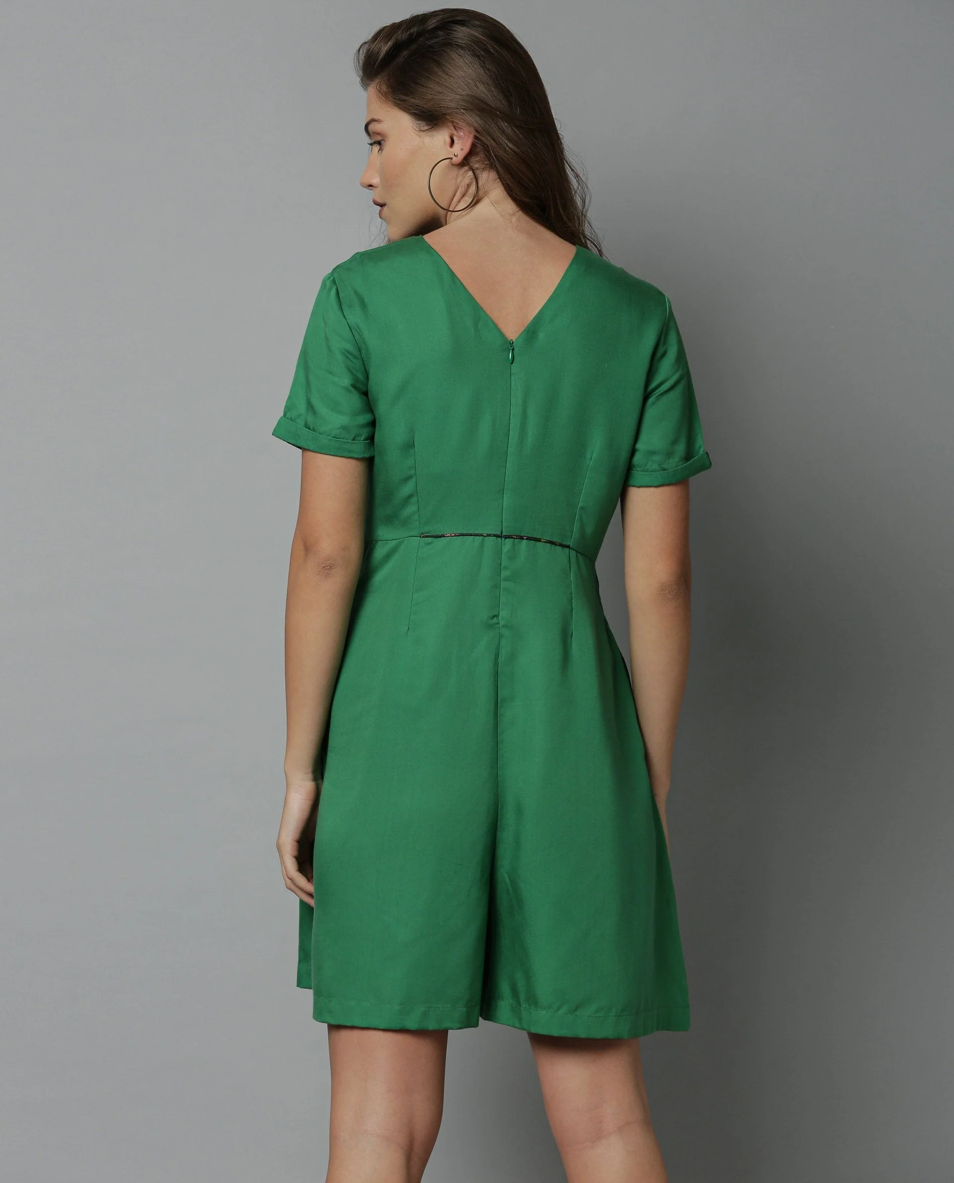 Rareism Women Apt Green Jumpsuit Short Sleeves - Image 7