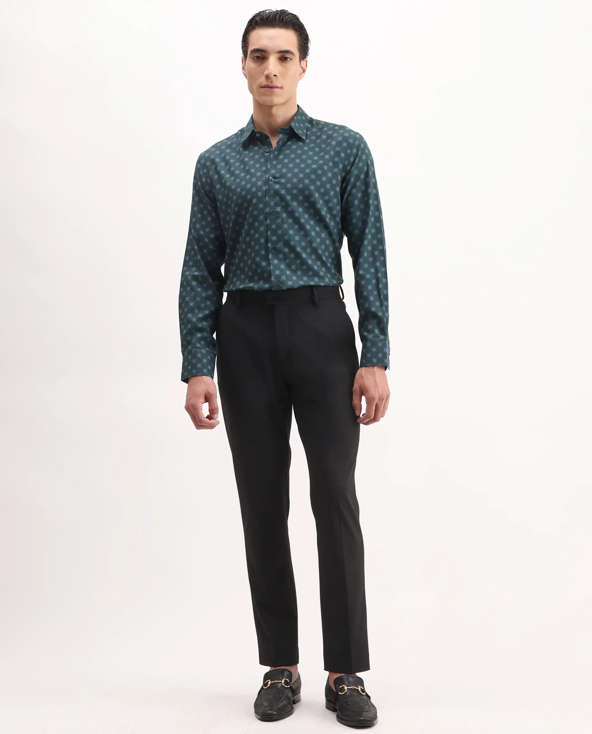 Rare Rabbit Men's Arcade Black Polyester Plain Regular Fit Trouser - Image 6