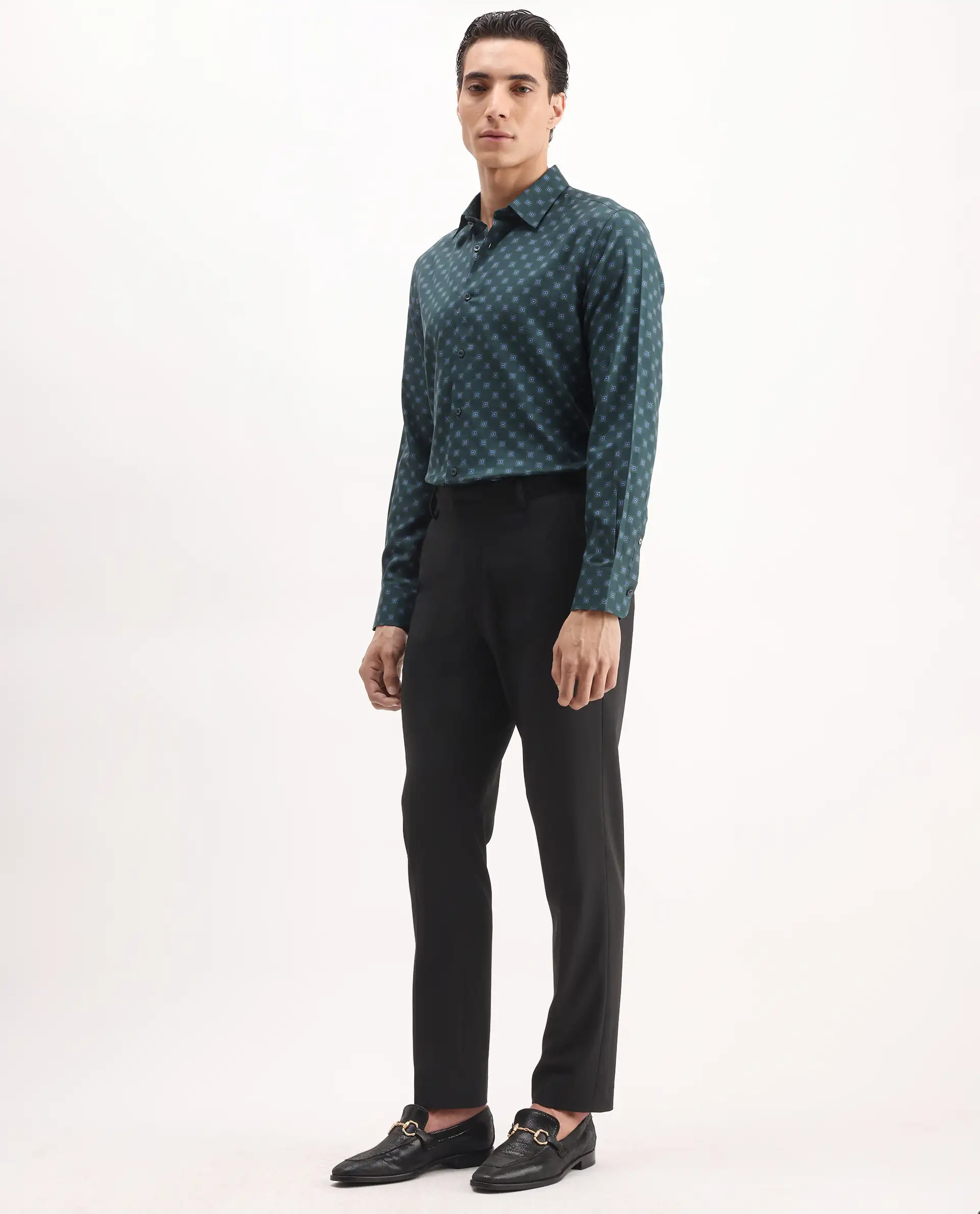 Rare Rabbit Men's Arcade Black Polyester Plain Regular Fit Trouser - Image 7