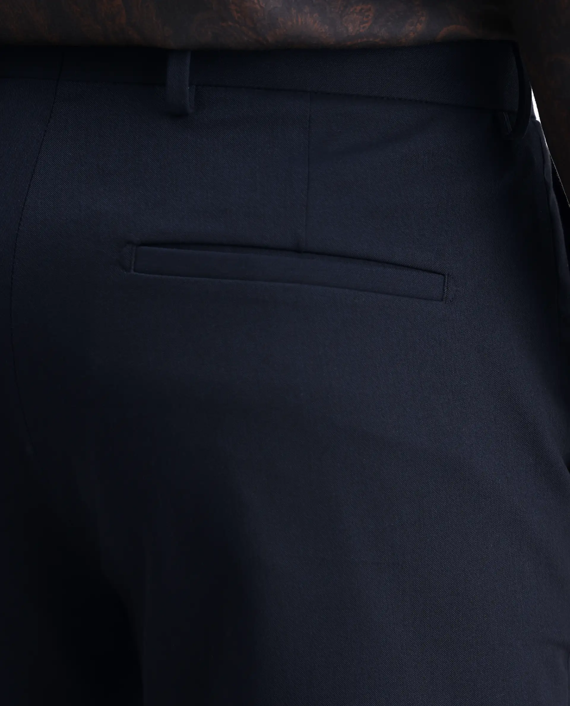 Rare Rabbit Men's Arcade Dark Navy Polyester Plain Regular Fit Trouser - Image 7