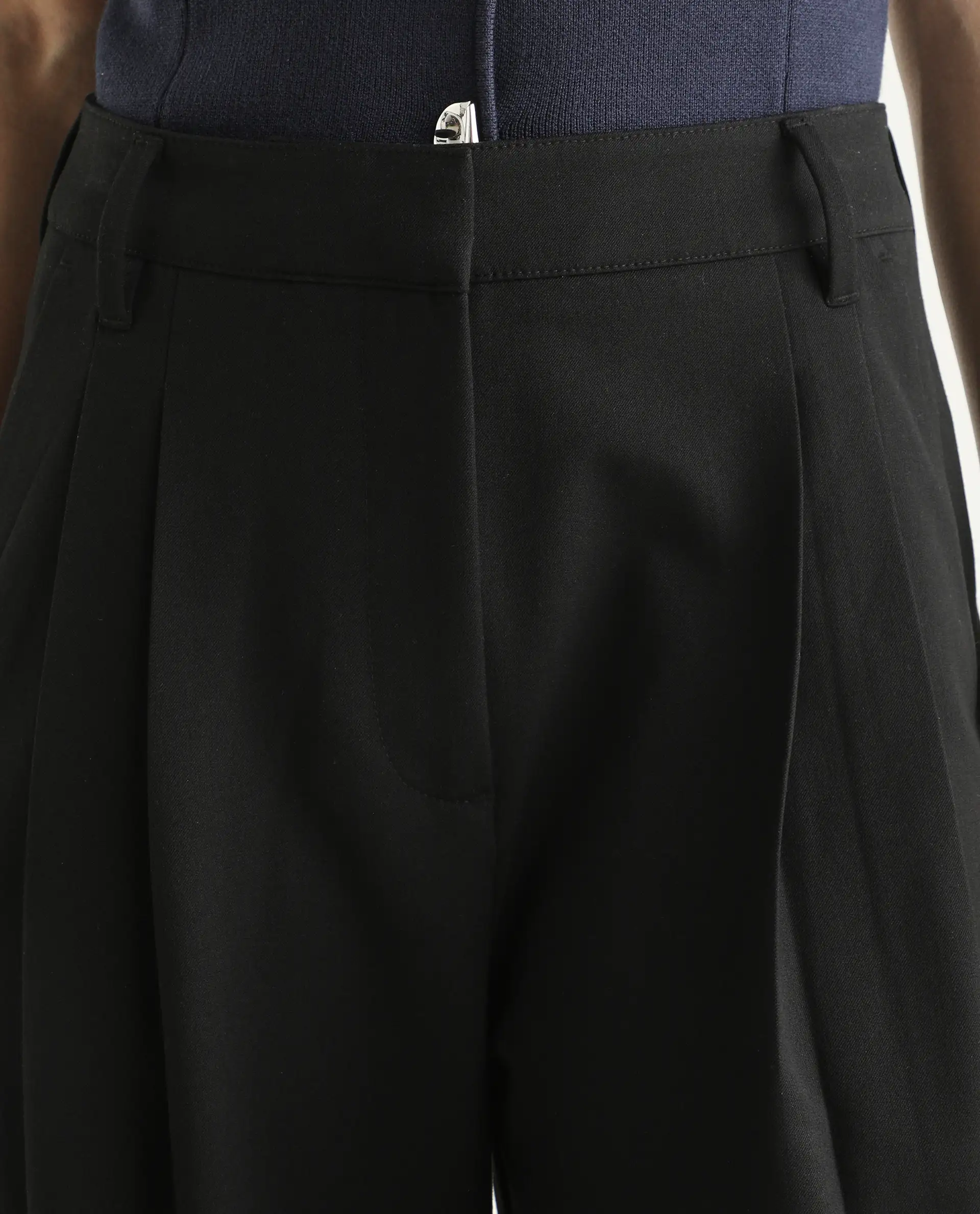 Rareism Women's Arcadia-B Black Polyester Blend Fabric Plain Trouser - Image 3