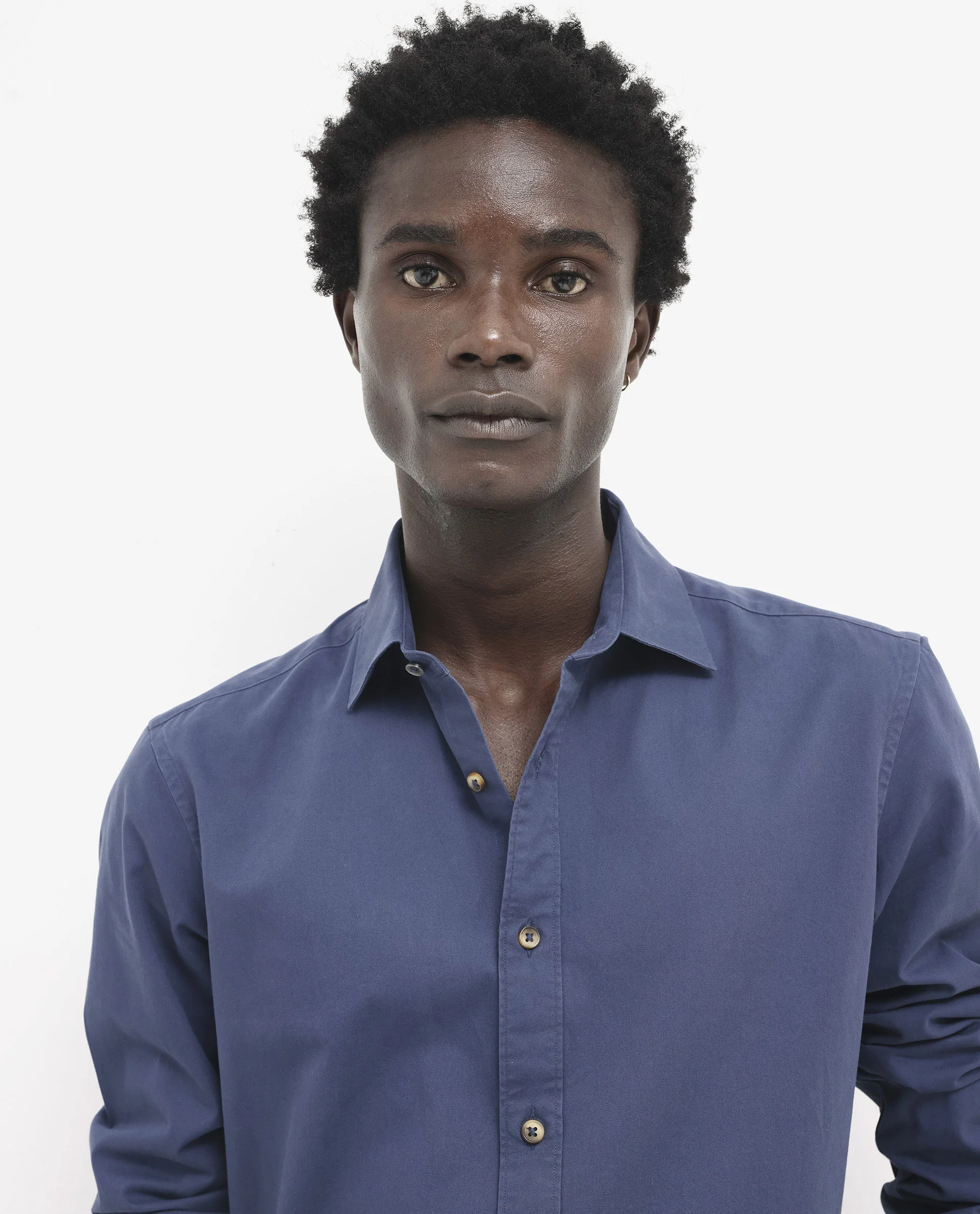Rare Rabbit Men's Arlet Blue Cotton Plain Regular Fit Full Sleeve Collared Shirt - Image 5