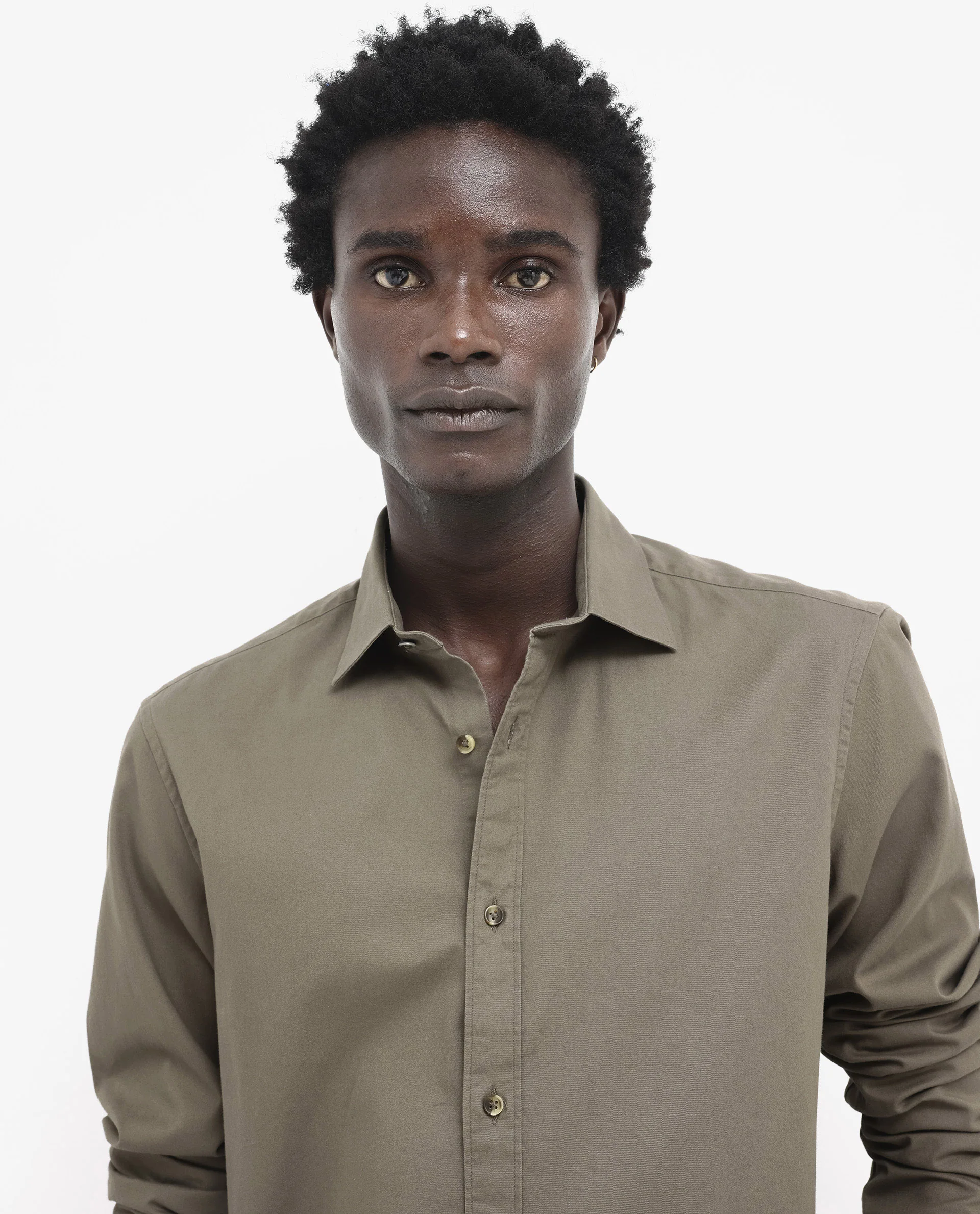 Rare Rabbit Men's Arlet Khaki Cotton Plain Regular Fit Full Sleeve Collared Shirt - Image 4