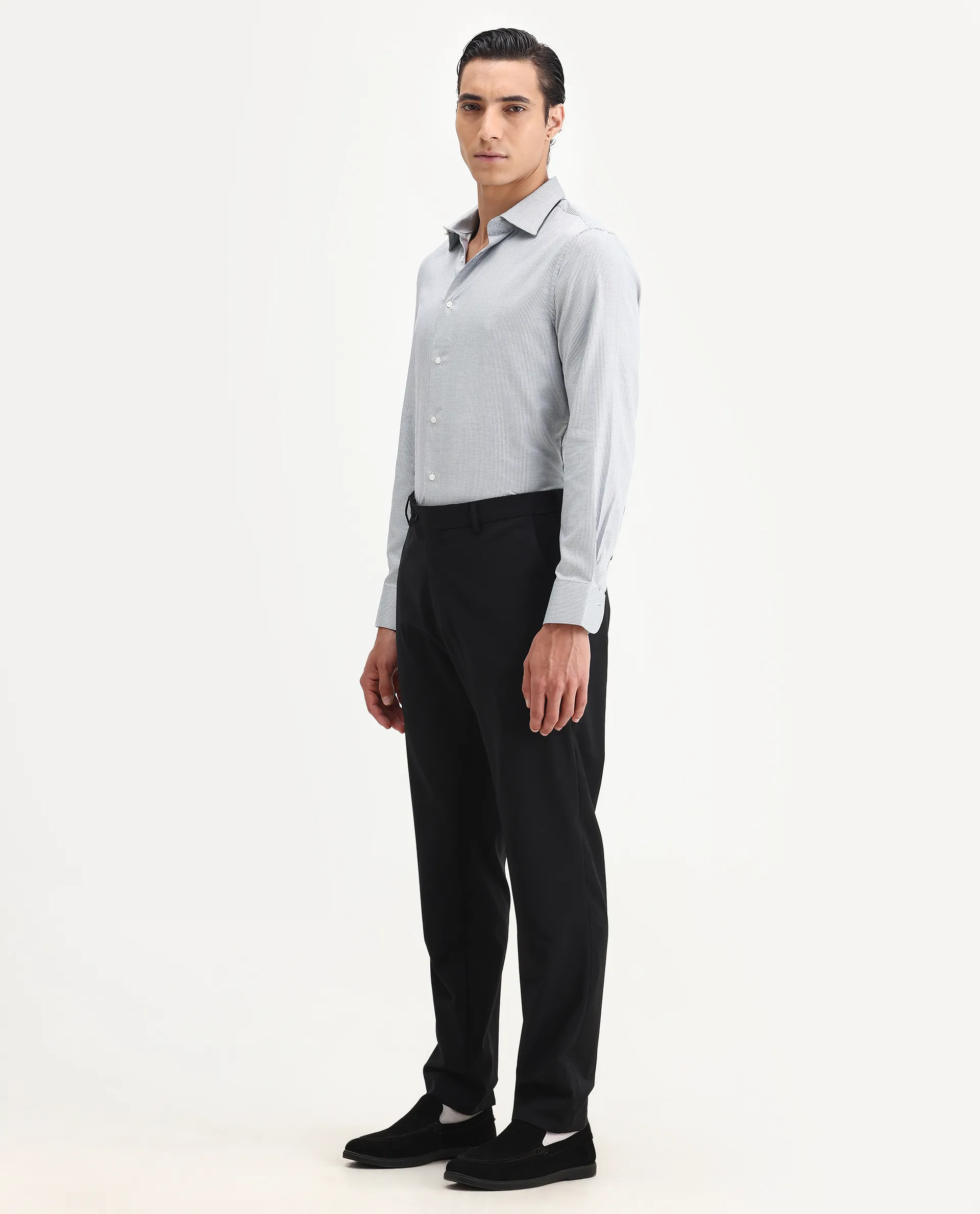 Rare Rabbit Men's Arlo-B Black Cotton Plain Slim Fit Full Sleeve Lapel Neck Suits - Image 13
