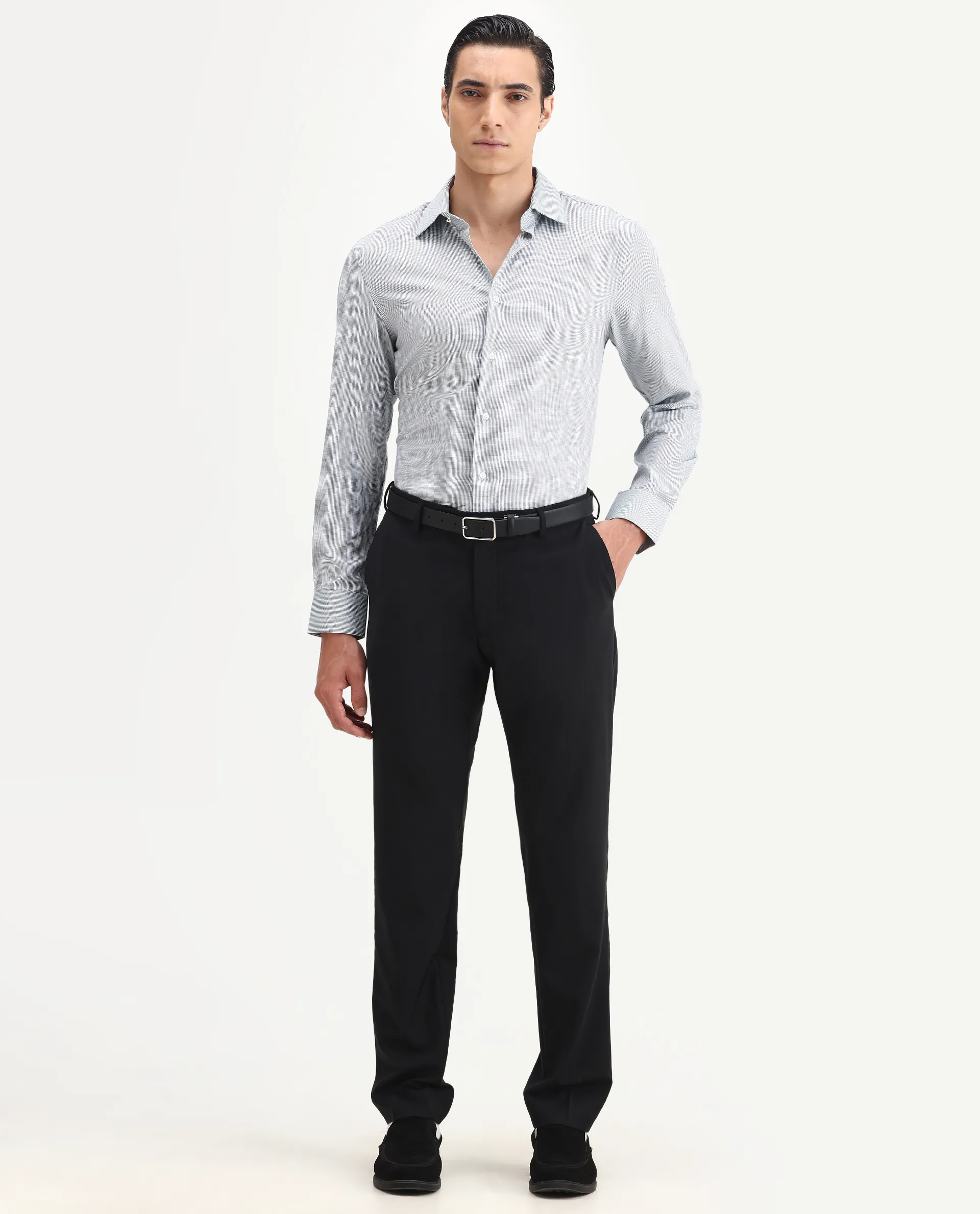 Rare Rabbit Men's Arlo-B Black Cotton Plain Slim Fit Full Sleeve Lapel Neck Suits - Image 7