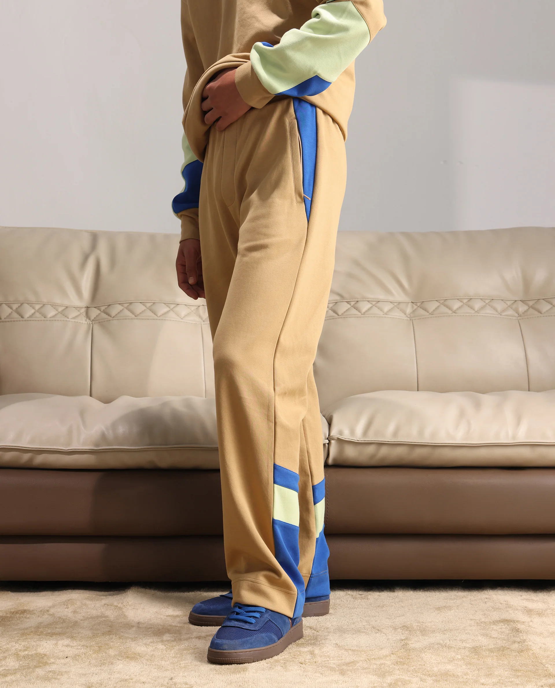 Rare Rabbit Men's Armon-1 Dusky Beige Cotton Printed Regular Fit Track Pant - Image 7