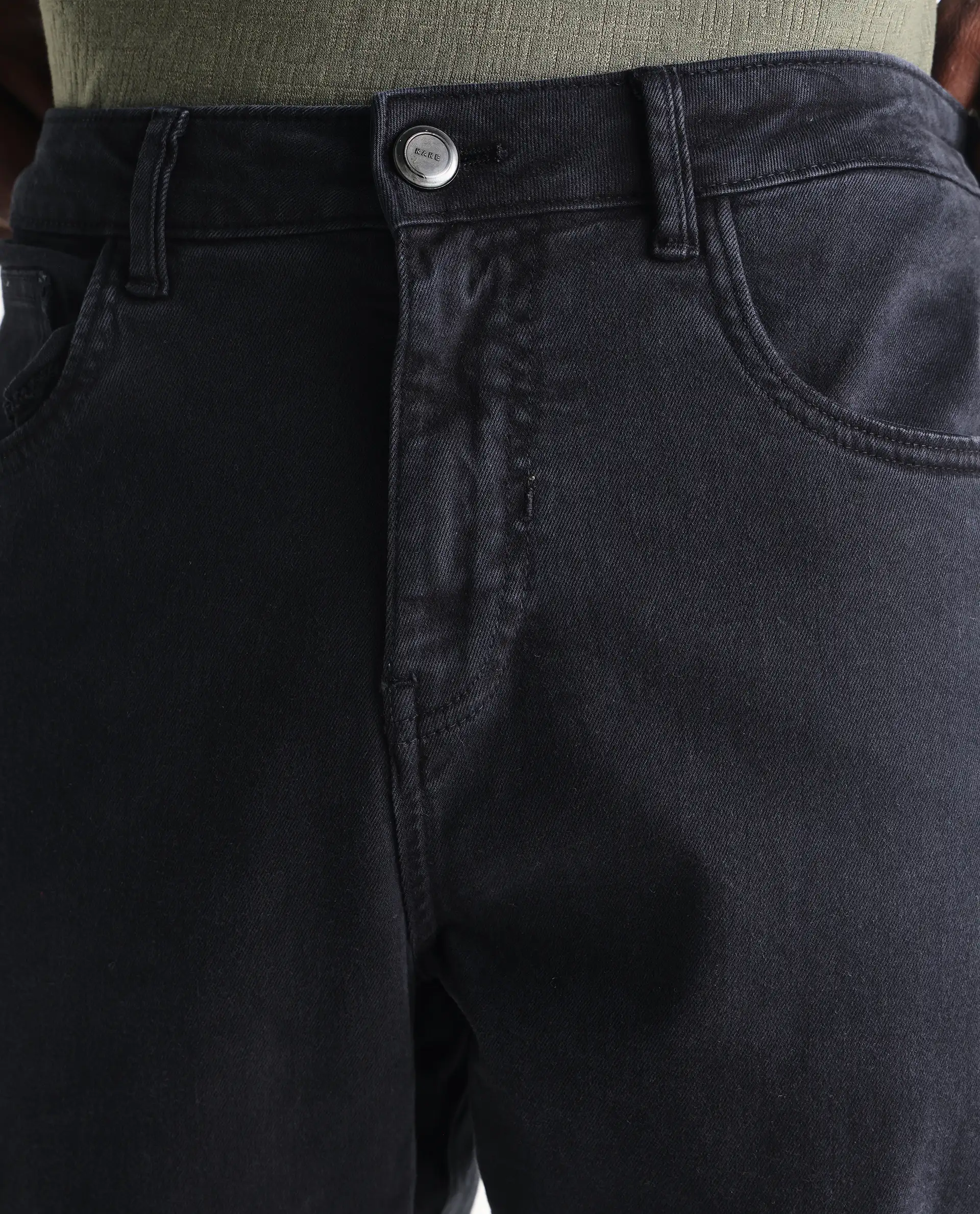 Rare Rabbit Men's Arni Navy Cotton Plain Carpenter Fit Jeans - Image 4