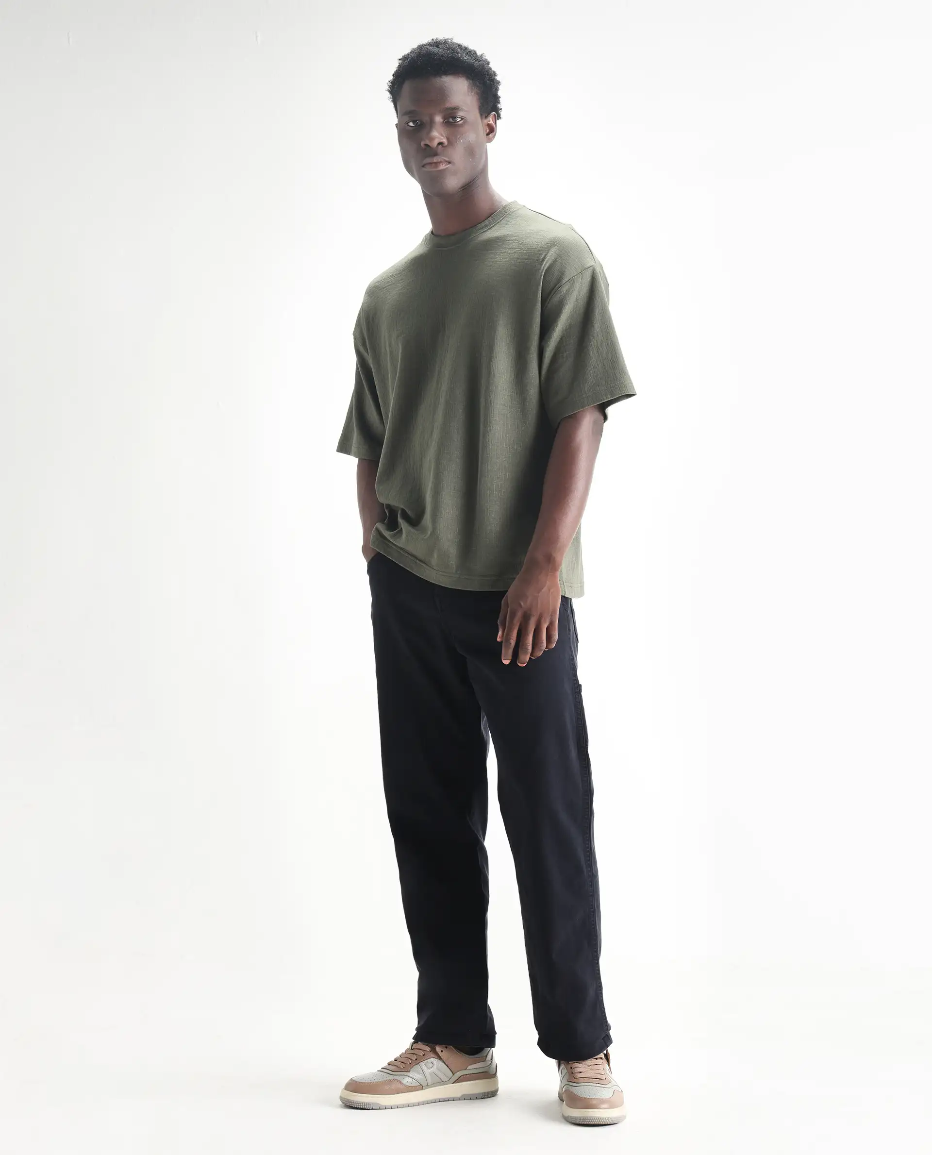 Rare Rabbit Men's Arni Navy Cotton Plain Carpenter Fit Jeans - Image 5
