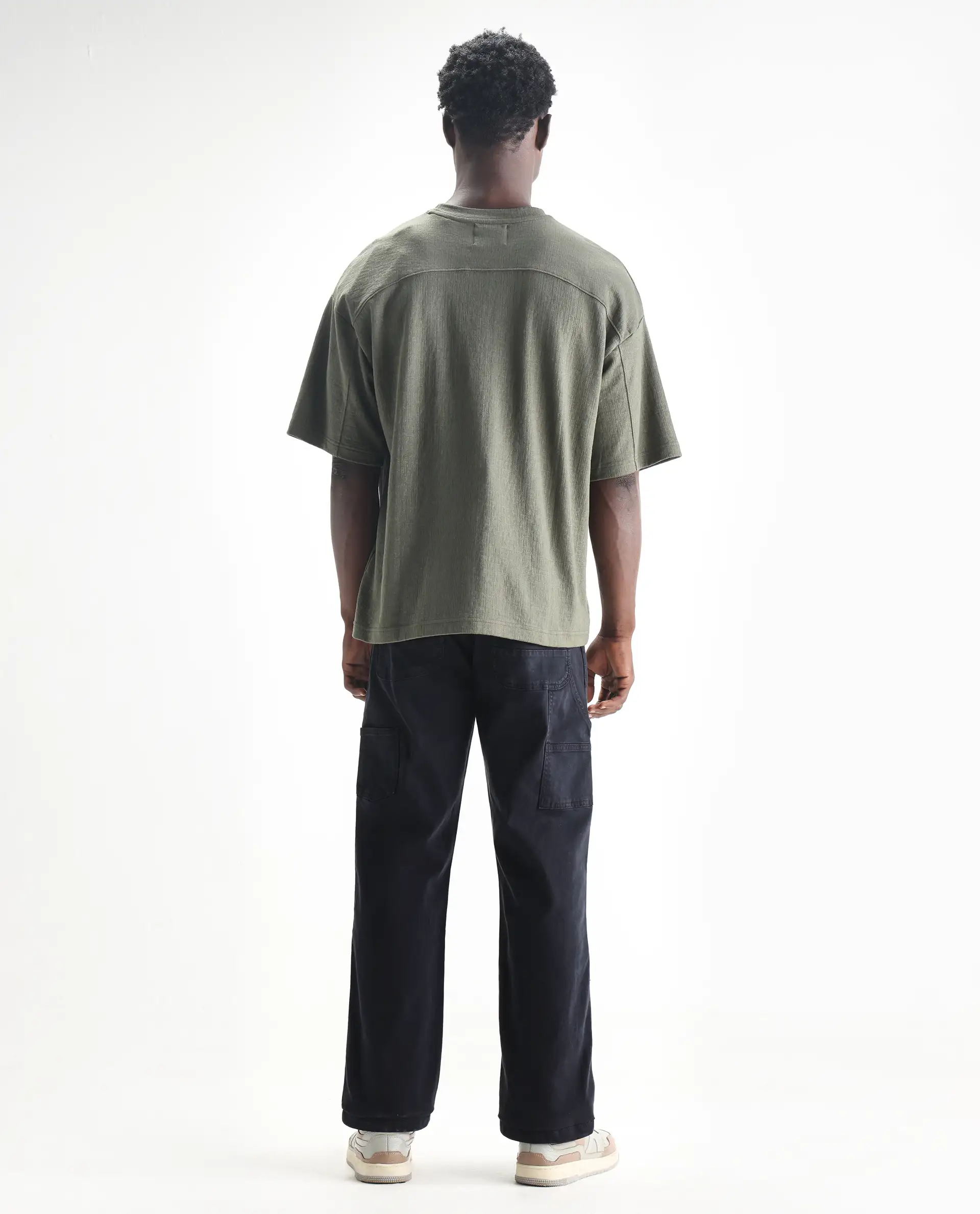 Rare Rabbit Men's Arni Navy Cotton Plain Carpenter Fit Jeans - Image 8