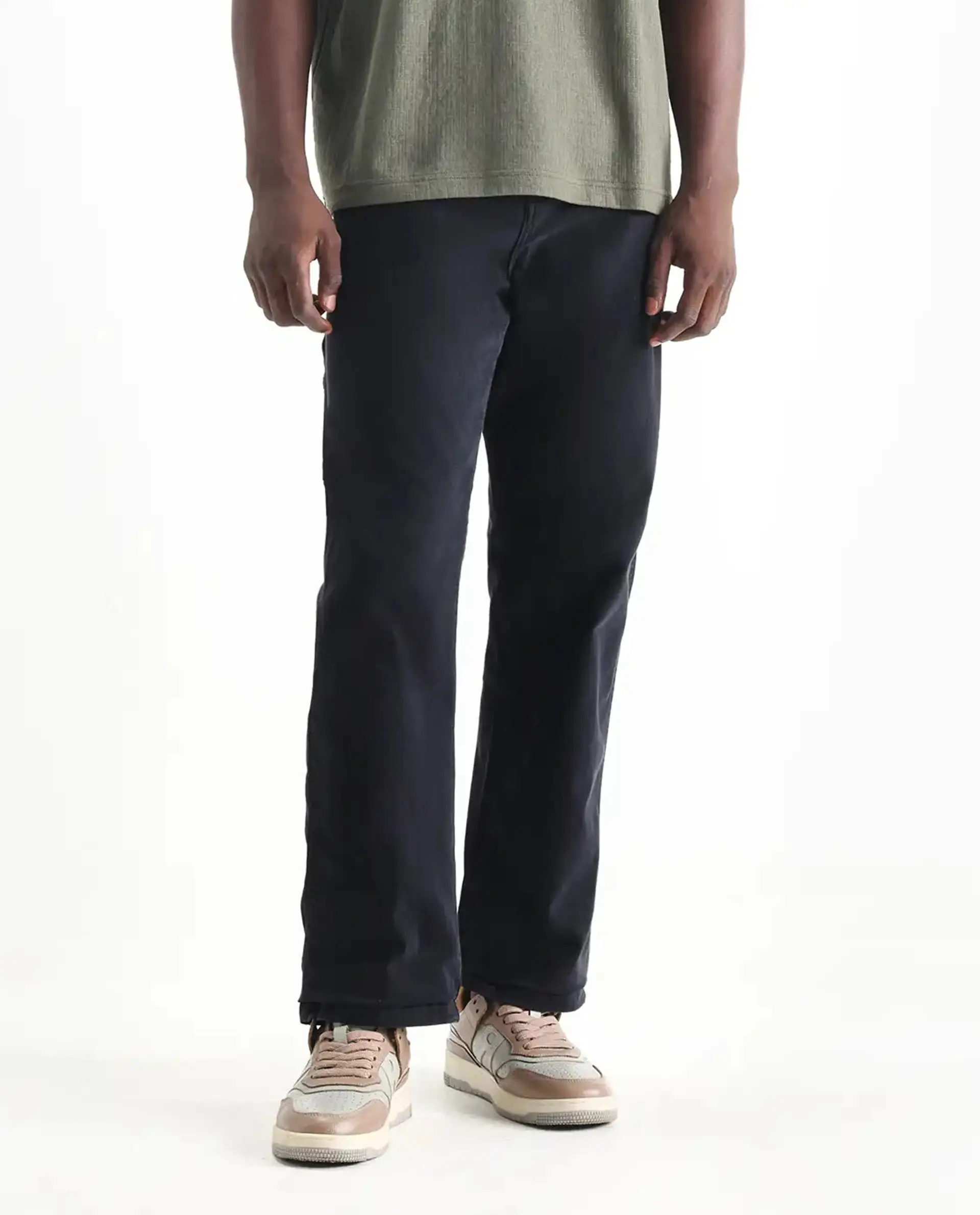 Rare Rabbit Men's Arni Navy Cotton Plain Carpenter Fit Jeans - Image 9