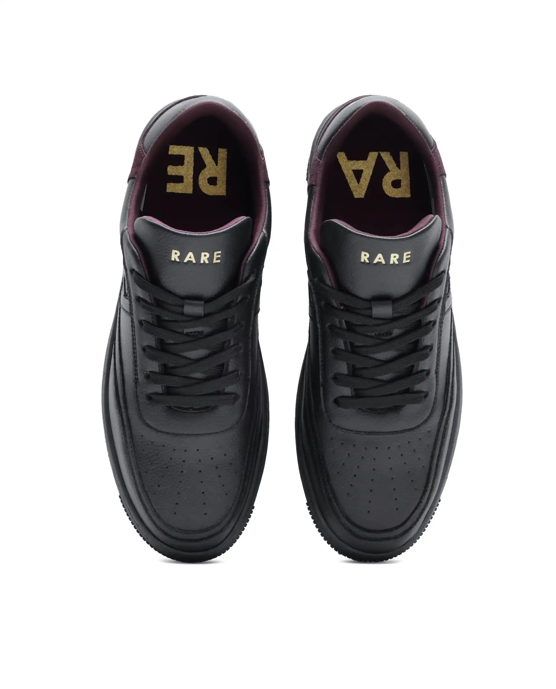 Rare Rabbit Men's Aron Black Micro Leather Sneaker - Image 2