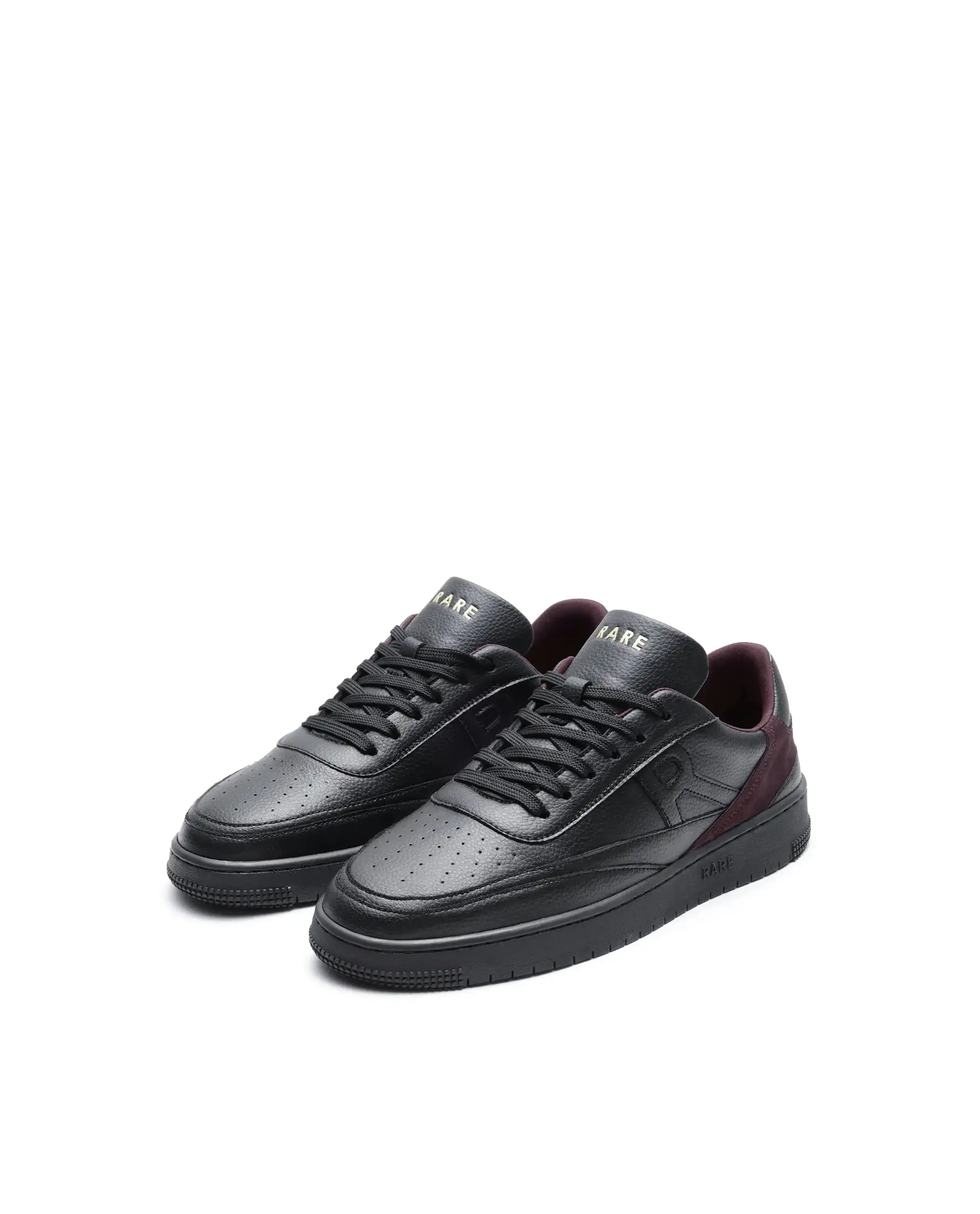 Rare Rabbit Men's Aron Black Micro Leather Sneaker - Image 3