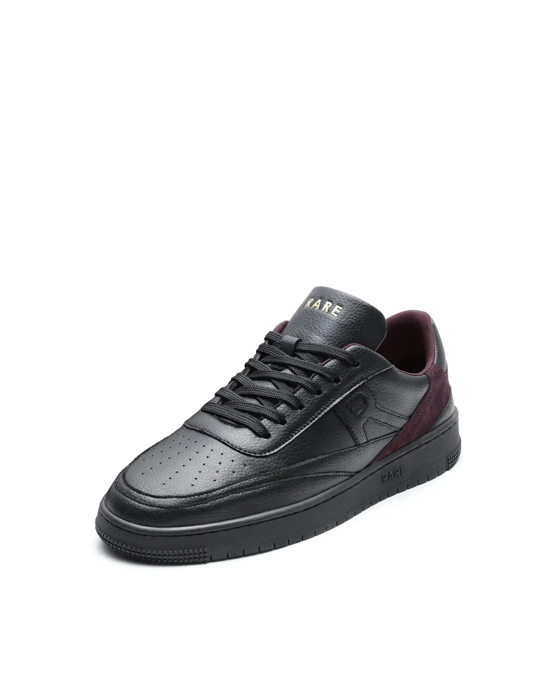 Rare Rabbit Men's Aron Black Micro Leather Sneaker - Image 4
