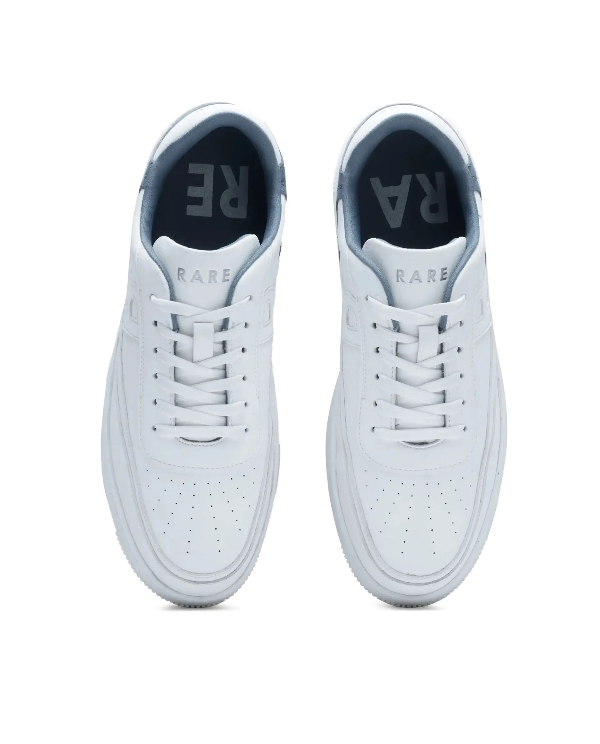 Rare Rabbit Men's Aron White Micro Leather Sneaker - Image 2
