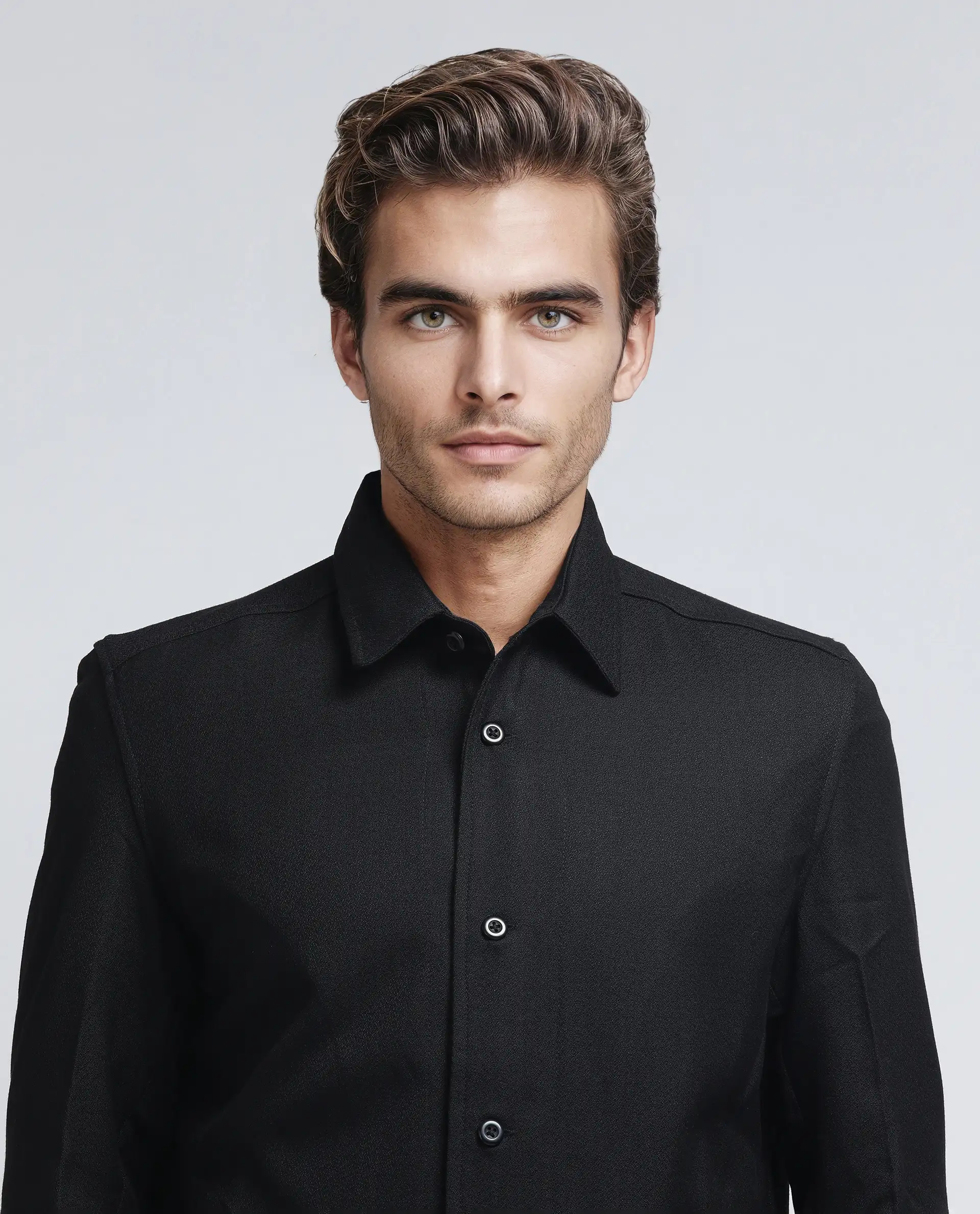 Rare Rabbit Men's Aront Black Polyester Plain Relaxed Fit Full Sleeve Spread Collar Jacket - Image 7