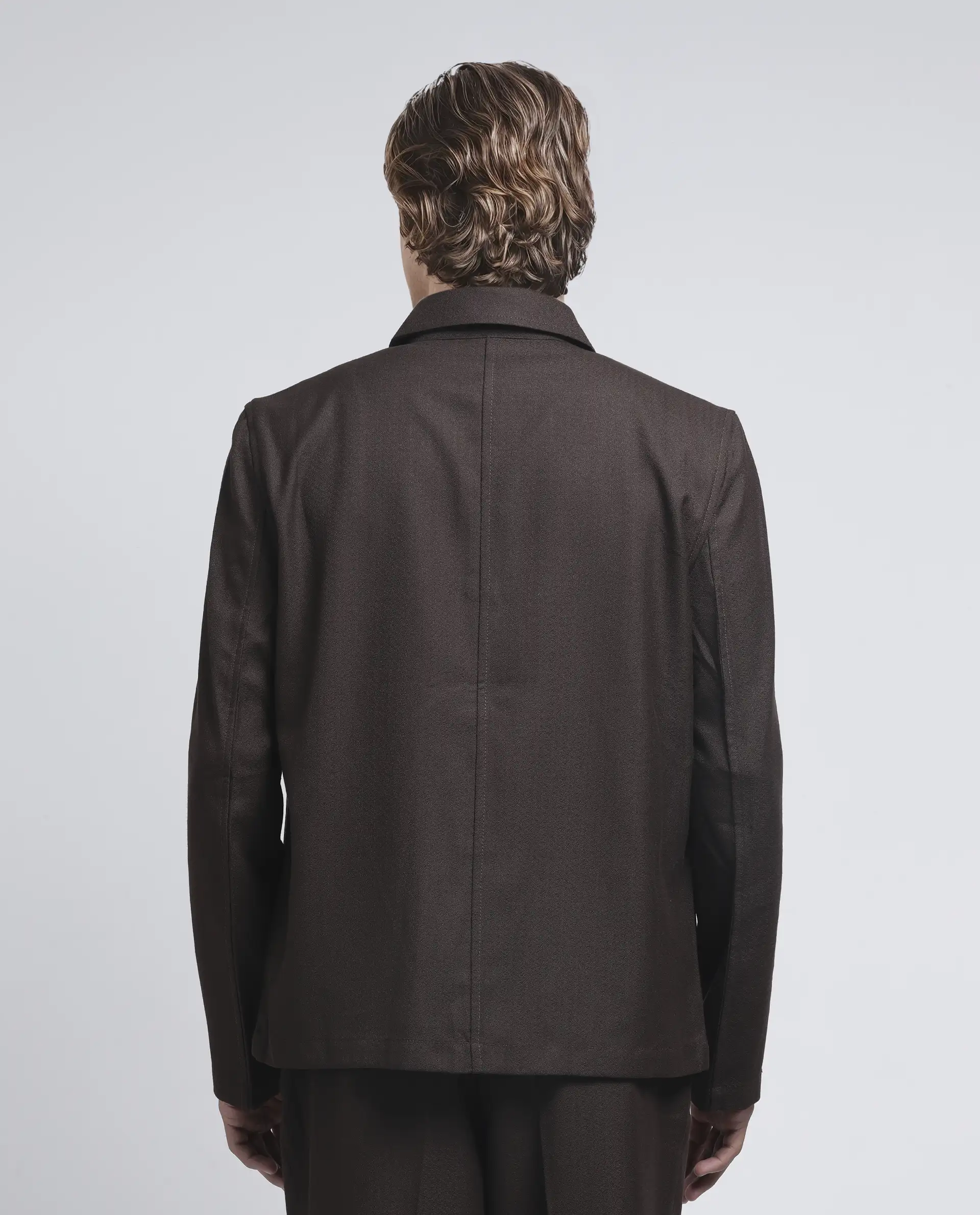 Rare Rabbit Men's Aront Dark Brown Polyester Plain Relaxed Fit Full Sleeve Spread Collar Jacket - Image 4