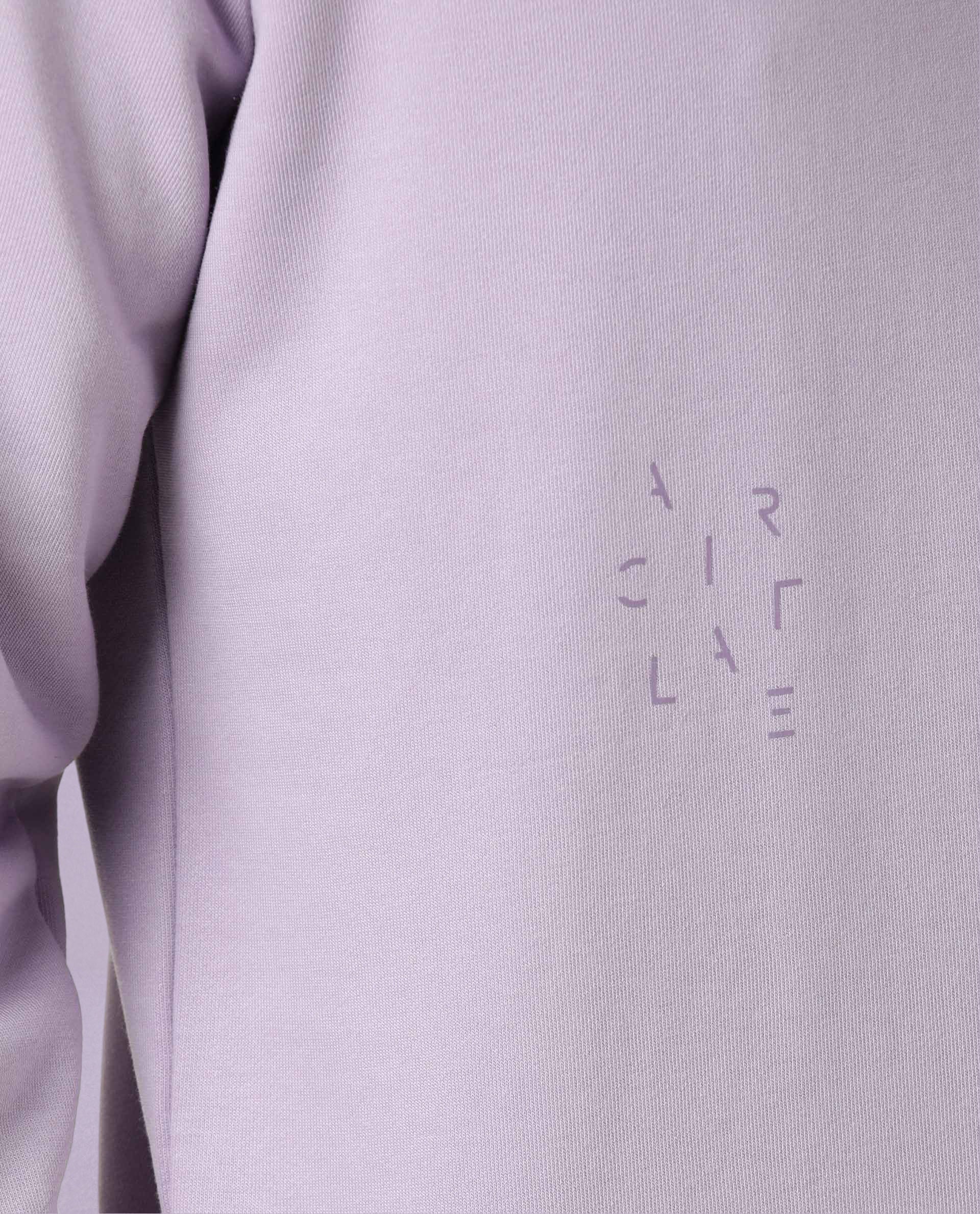 Rare Rabbit Articale Men's Arum Powder Lilac Cotton Fabric Full Sleeves Solid Sweatshirt - Image 2