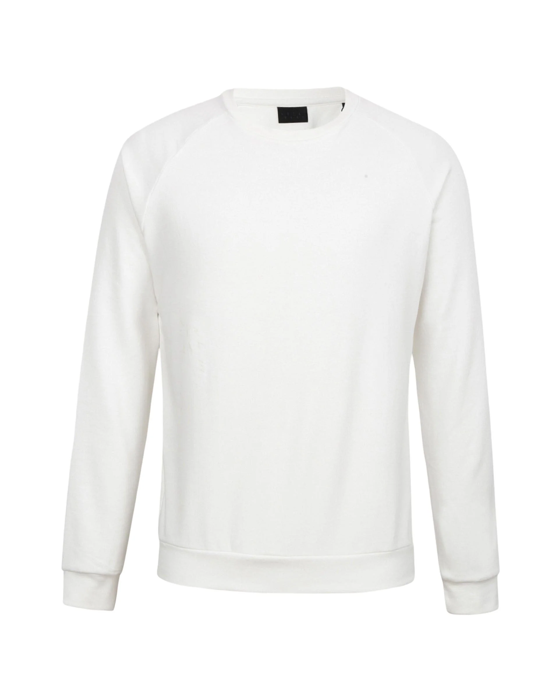Rare Rabbit Articale Men's Arum Ivory White Cotton Fabric Full Sleeves Solid Sweatshirt - Image 6