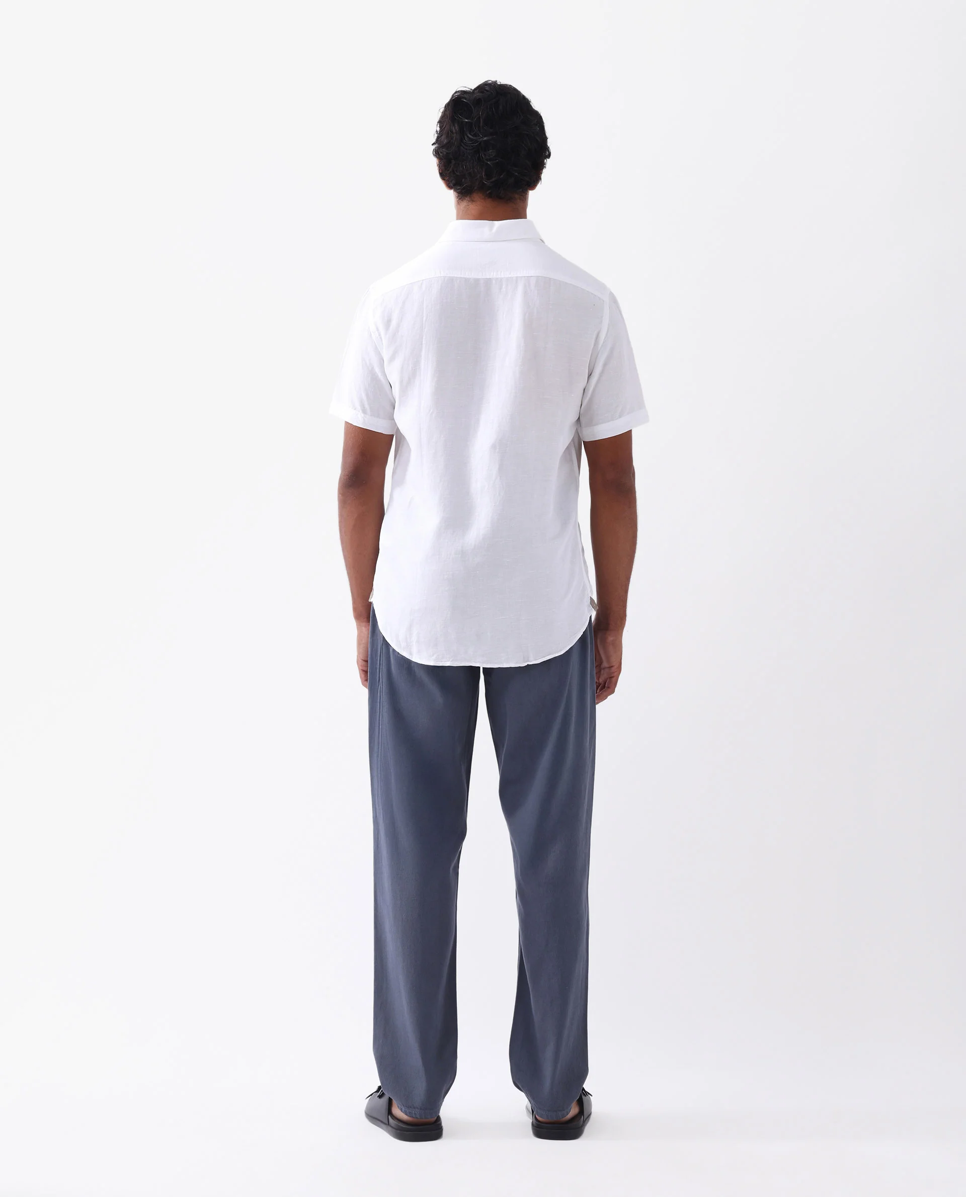 Rare Rabbit Men's Arvi Blue Cotton Plain Dond Carrot Fit Jeans - Image 6