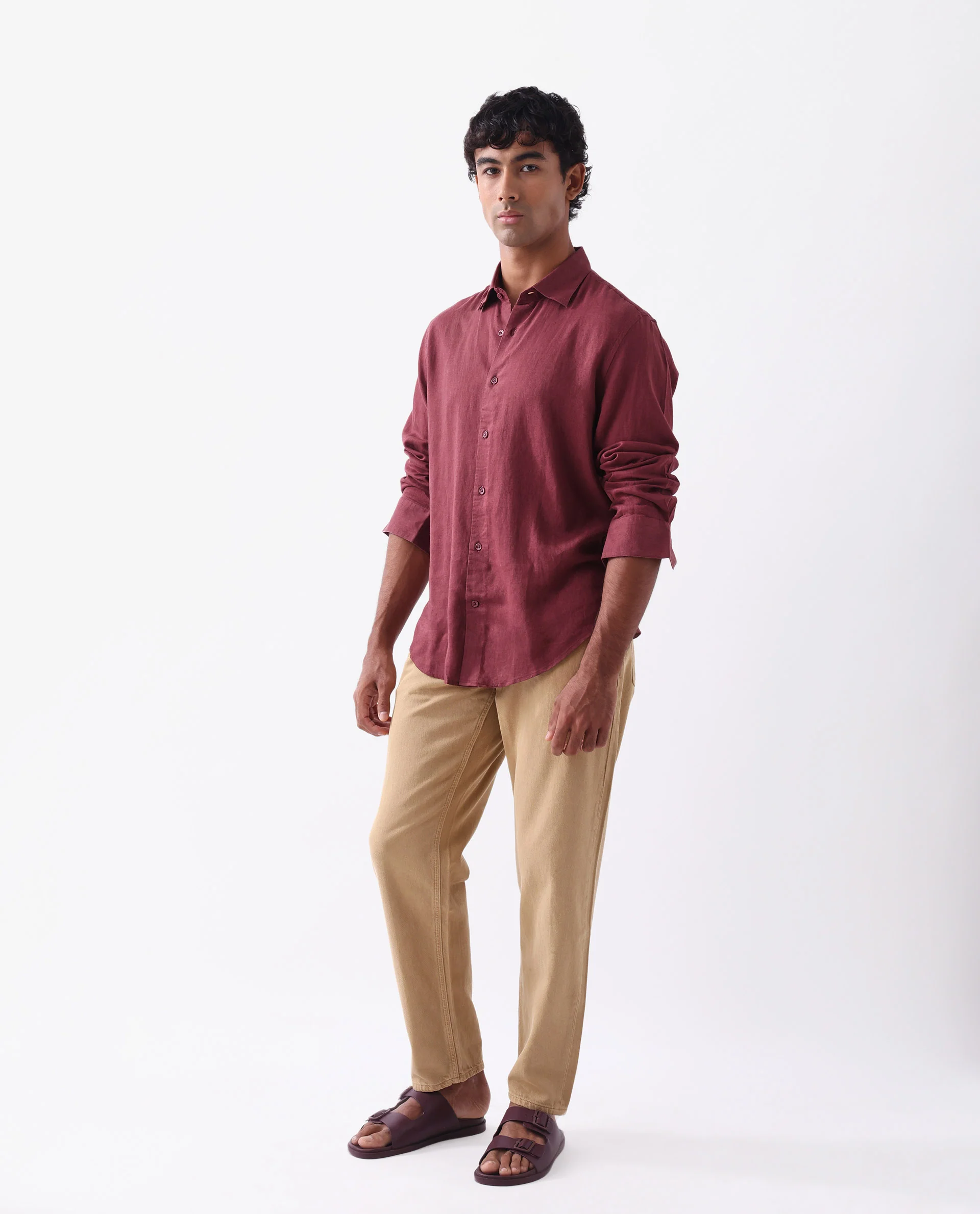 Rare Rabbit Men's Arvi Mustard Cotton Plain Dond Carrot Fit Jeans - Image 3