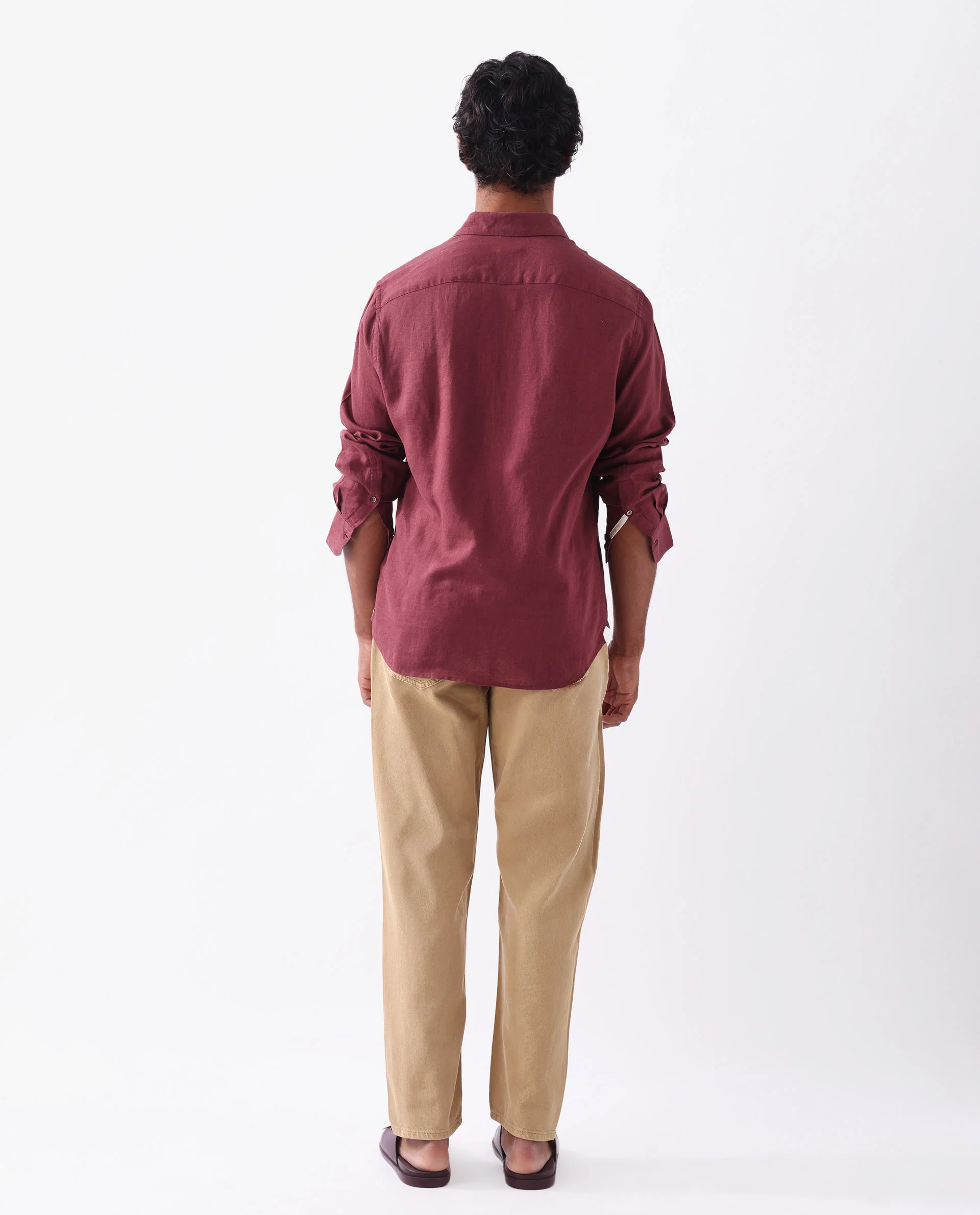 Rare Rabbit Men's Arvi Mustard Cotton Plain Dond Carrot Fit Jeans - Image 6
