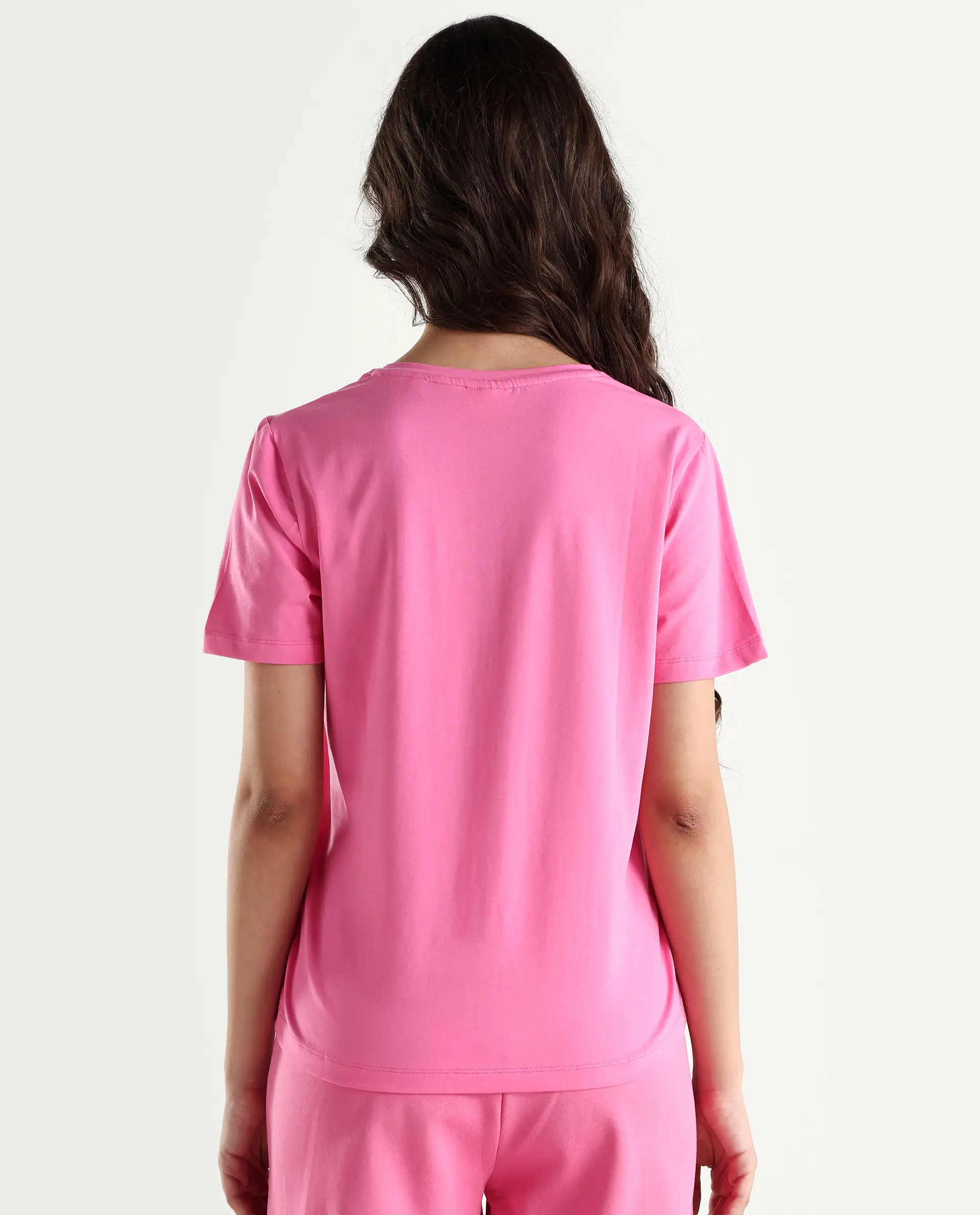 Rareism Women's Light Weight High Stretch 180 Gsm Cotton V-Neck Plain Regular Fit T-Shirt - Image 7
