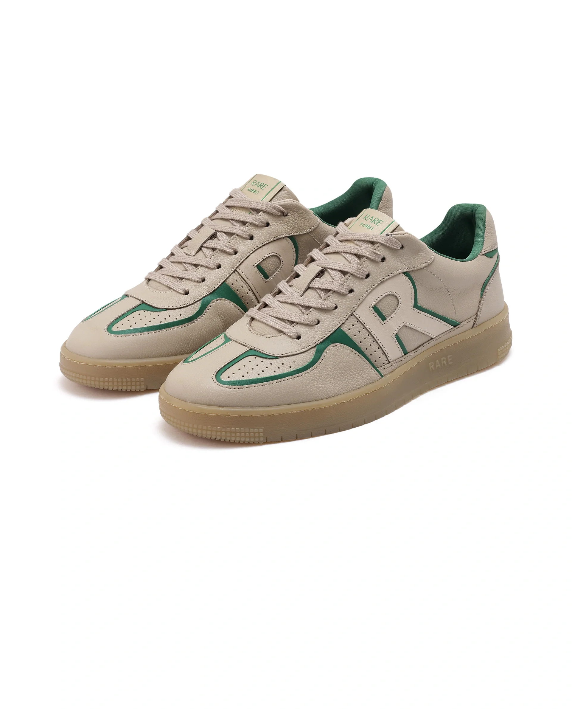 Rare Rabbit Men Ascend Beige Dual Tone Genuine Leather Lace-Up Low Top Sneaker Shoes - Image 3