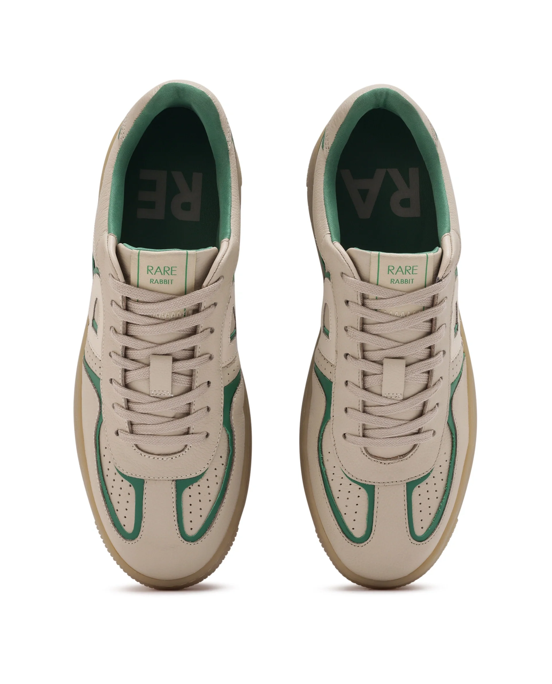 Rare Rabbit Men Ascend Beige Dual Tone Genuine Leather Lace-Up Low Top Sneaker Shoes - Image 7