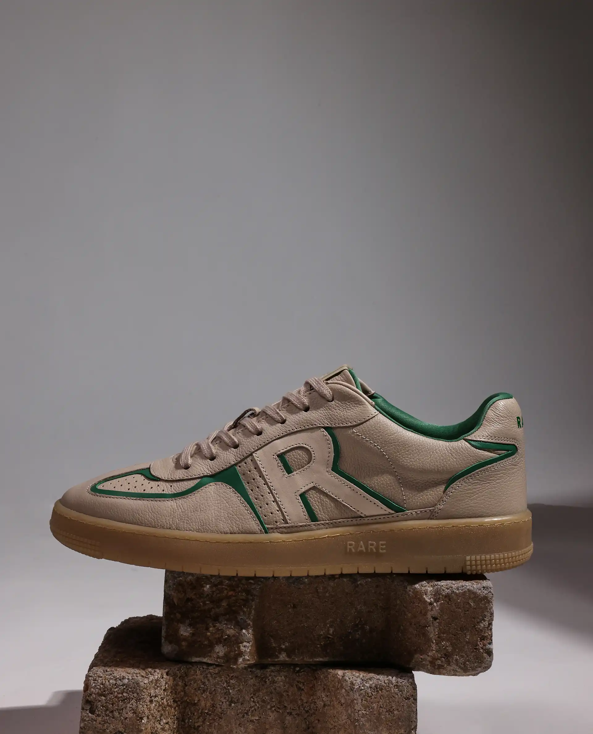 Rare Rabbit Men Ascend Beige Dual Tone Genuine Leather Lace-Up Low Top Sneaker Shoes - Image 9