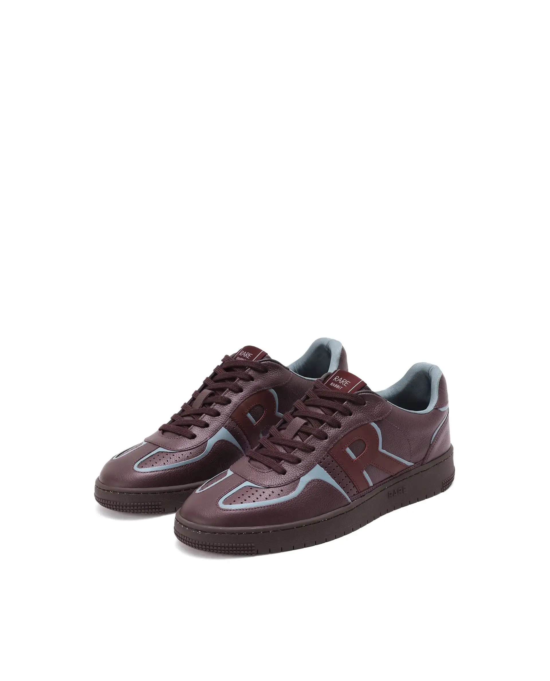 Rare Rabbit Men Ascend Burgundy Dual Tone Genuine Leather Lace-Up Low Top Sneaker Shoes - Image 3