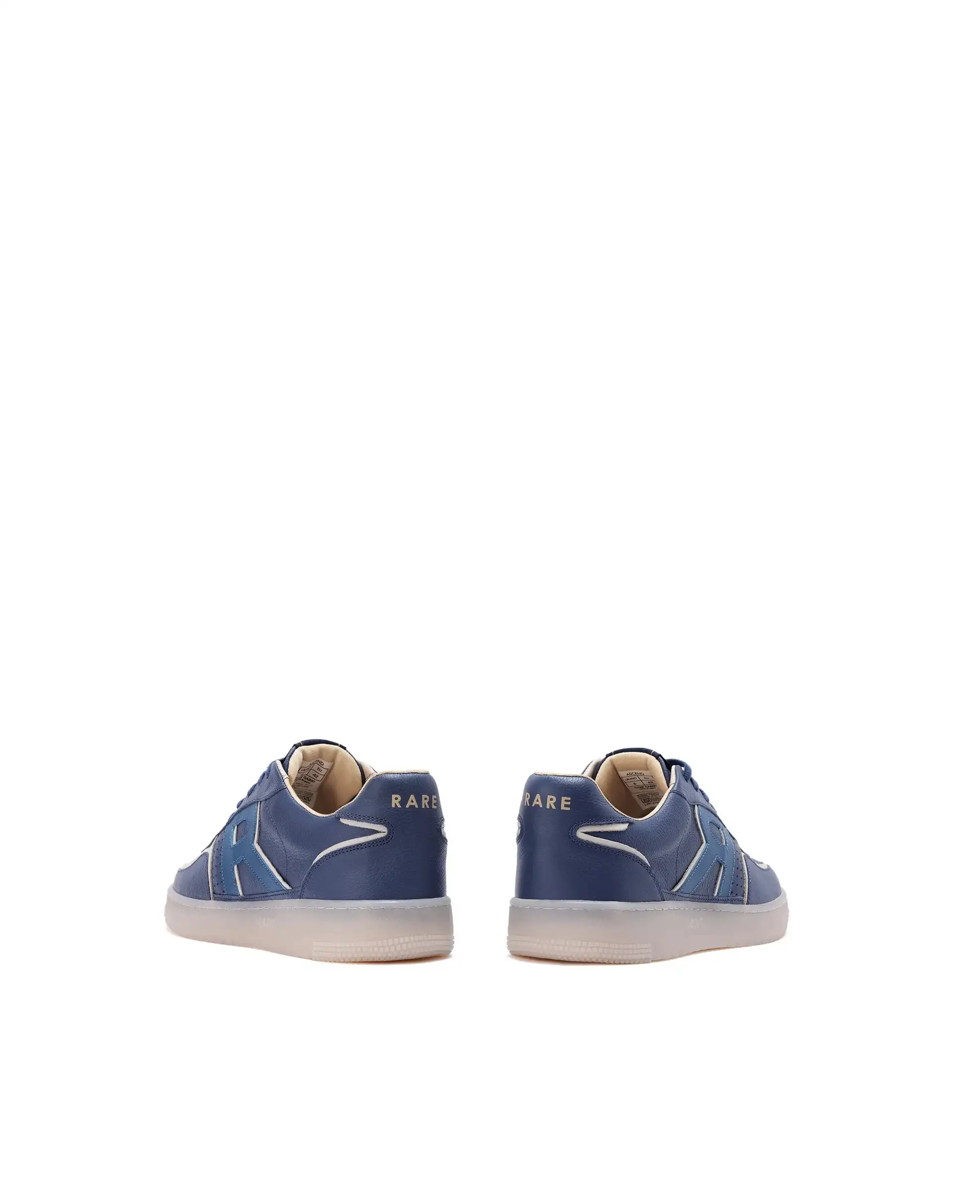 Rare Rabbit Men Ascend Navy Dual Tone Genuine Leather Lace-Up Low Top Sneaker Shoes - Image 6