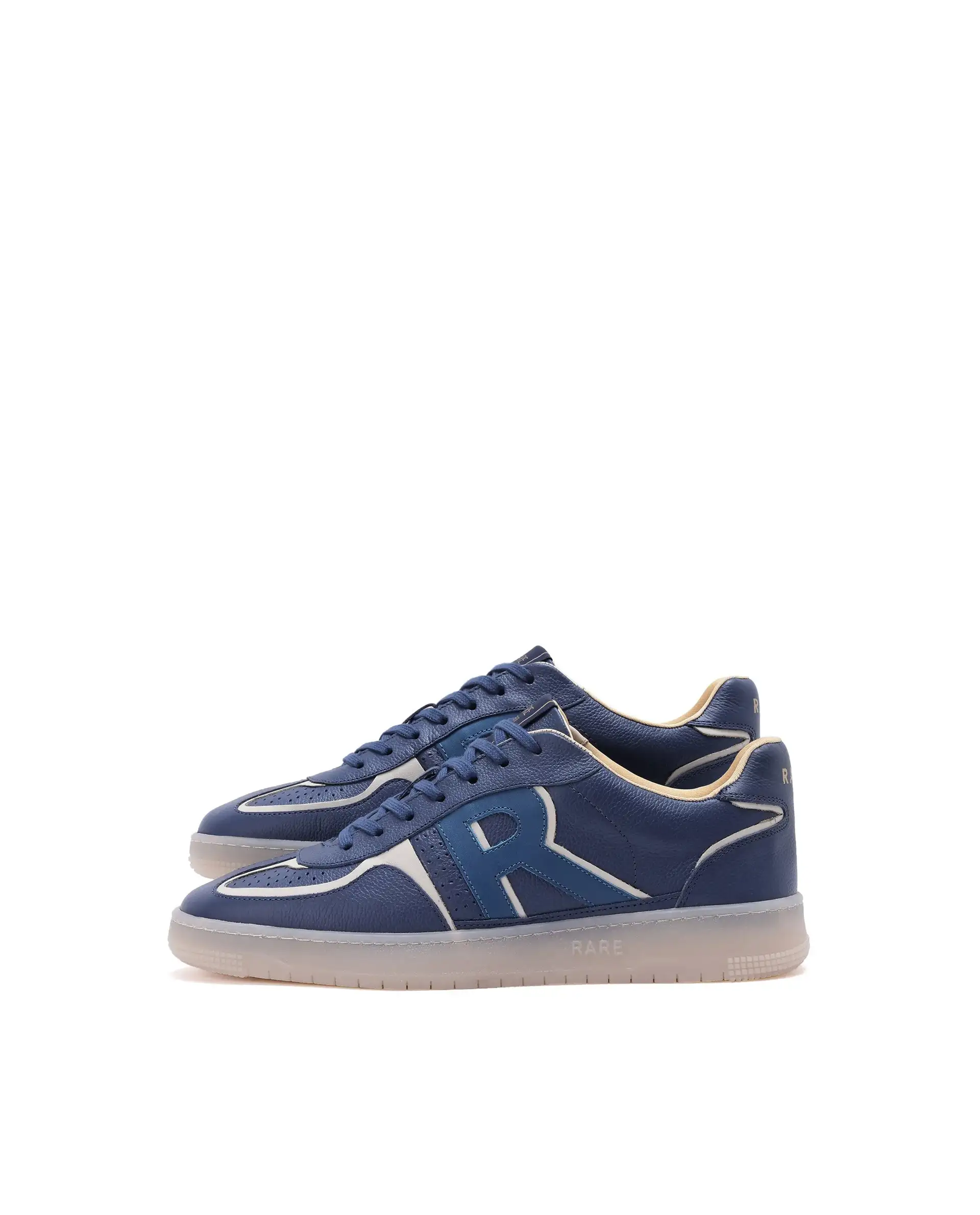 Rare Rabbit Men Ascend Navy Dual Tone Genuine Leather Lace-Up Low Top Sneaker Shoes - Image 7