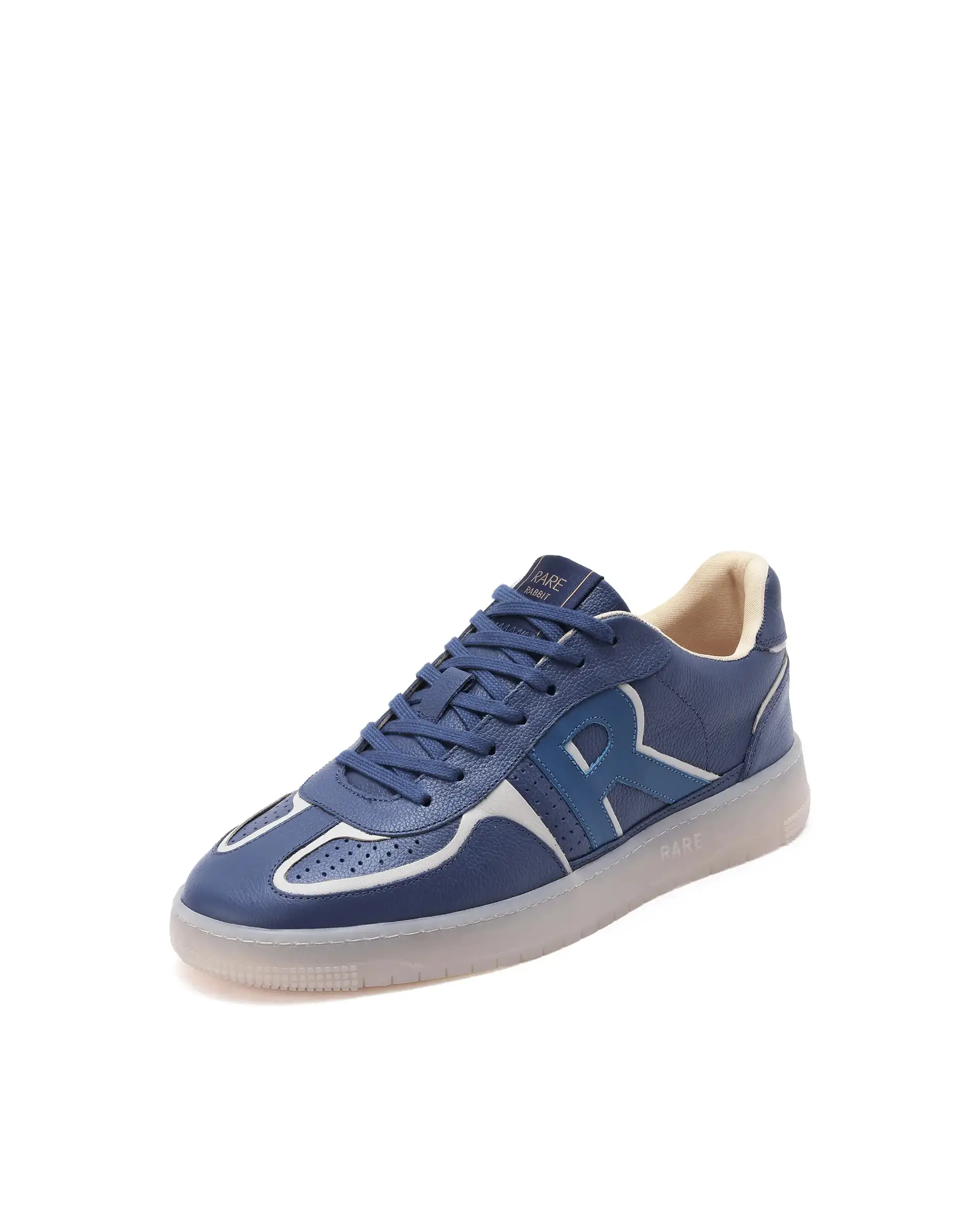 Rare Rabbit Men Ascend Navy Dual Tone Genuine Leather Lace-Up Low Top Sneaker Shoes - Image 8