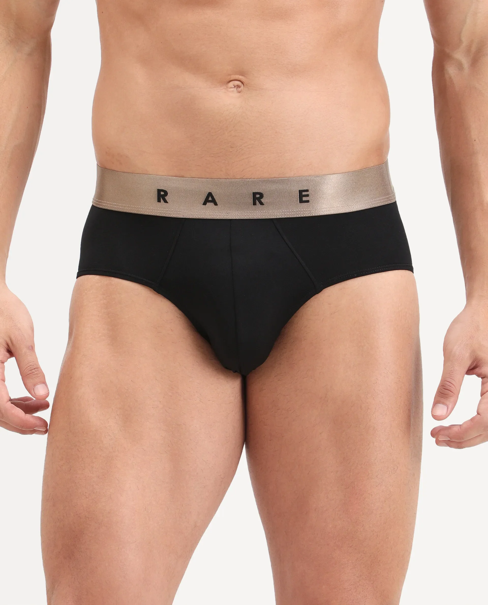 Rare Rabbit Men's Asit Black Soft Nylon Blend Stretch Briefs - Image 2