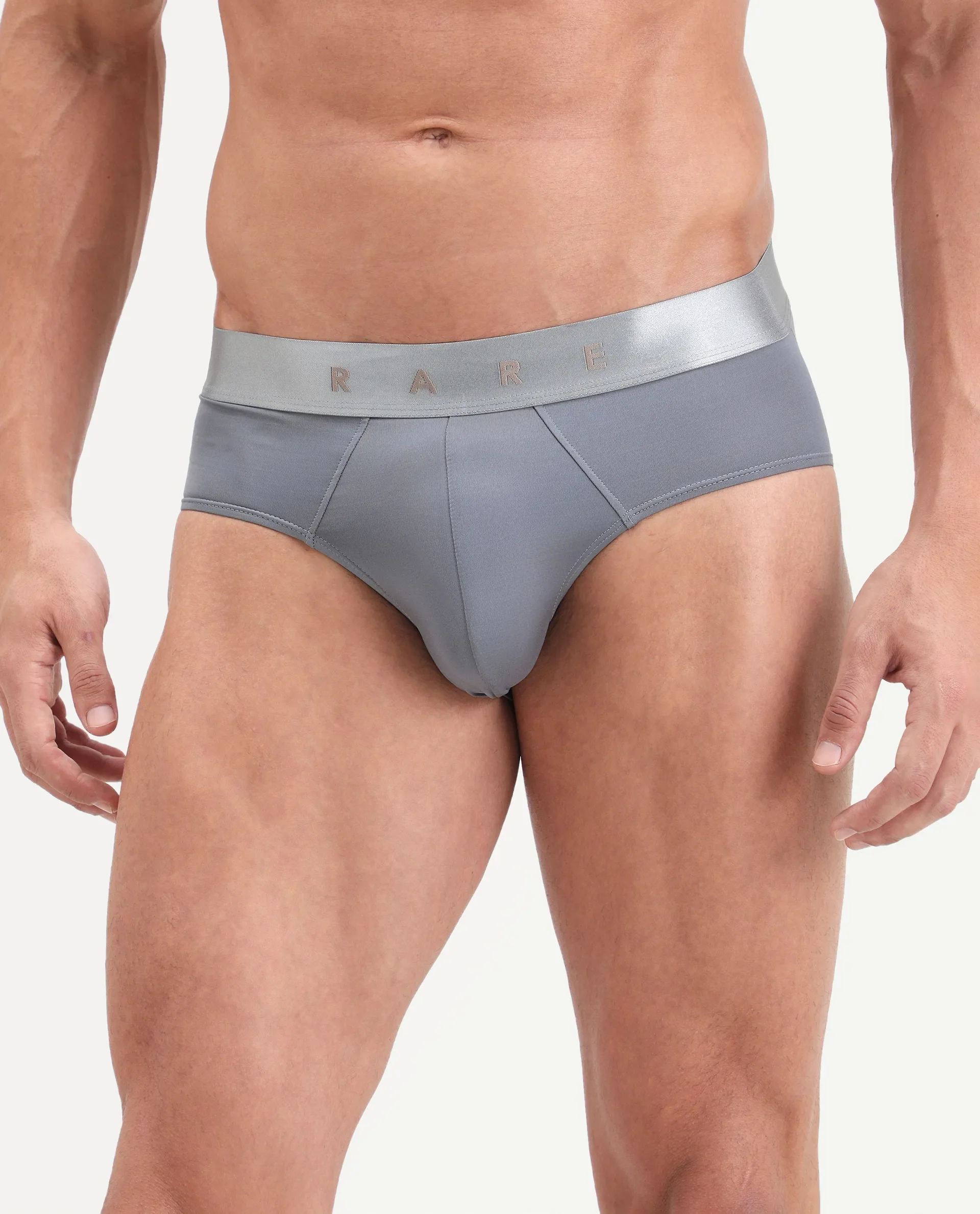 Rare Rabbit Men's Asit Blue Soft Nylon Blend Stretch Briefs - Image 2