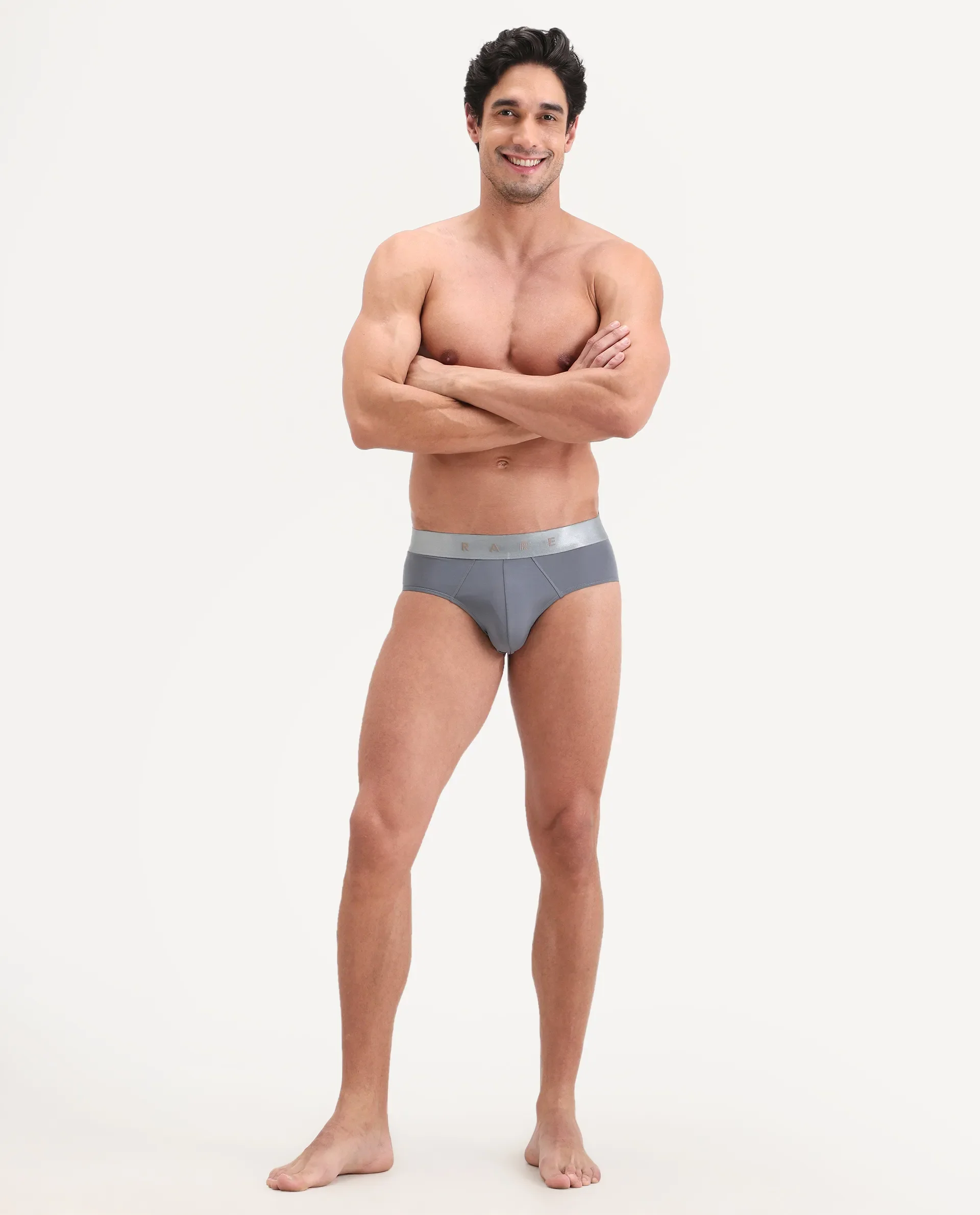 Rare Rabbit Men's Asit Blue Soft Nylon Blend Stretch Briefs - Image 3