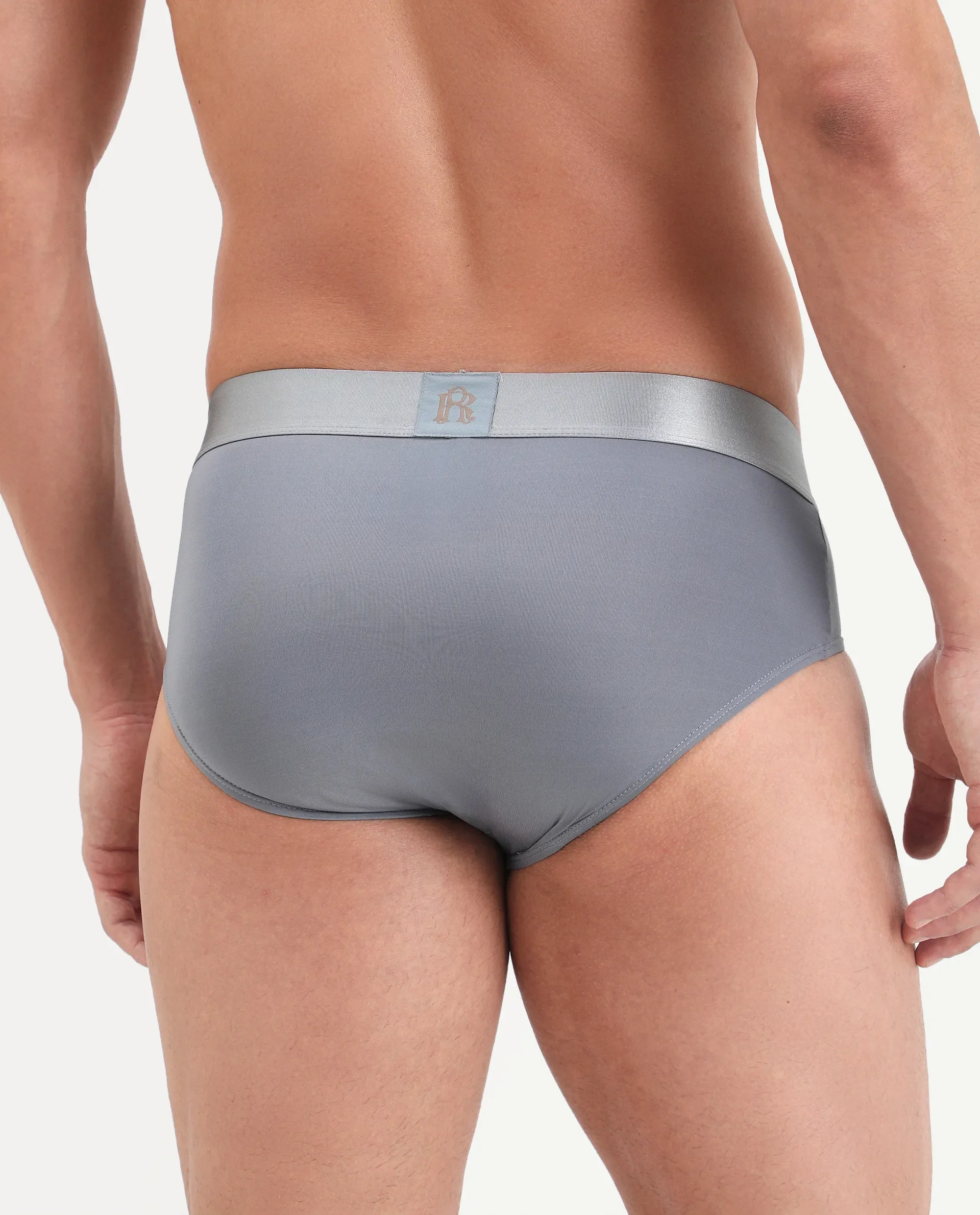 Rare Rabbit Men's Asit Blue Soft Nylon Blend Stretch Briefs - Image 4