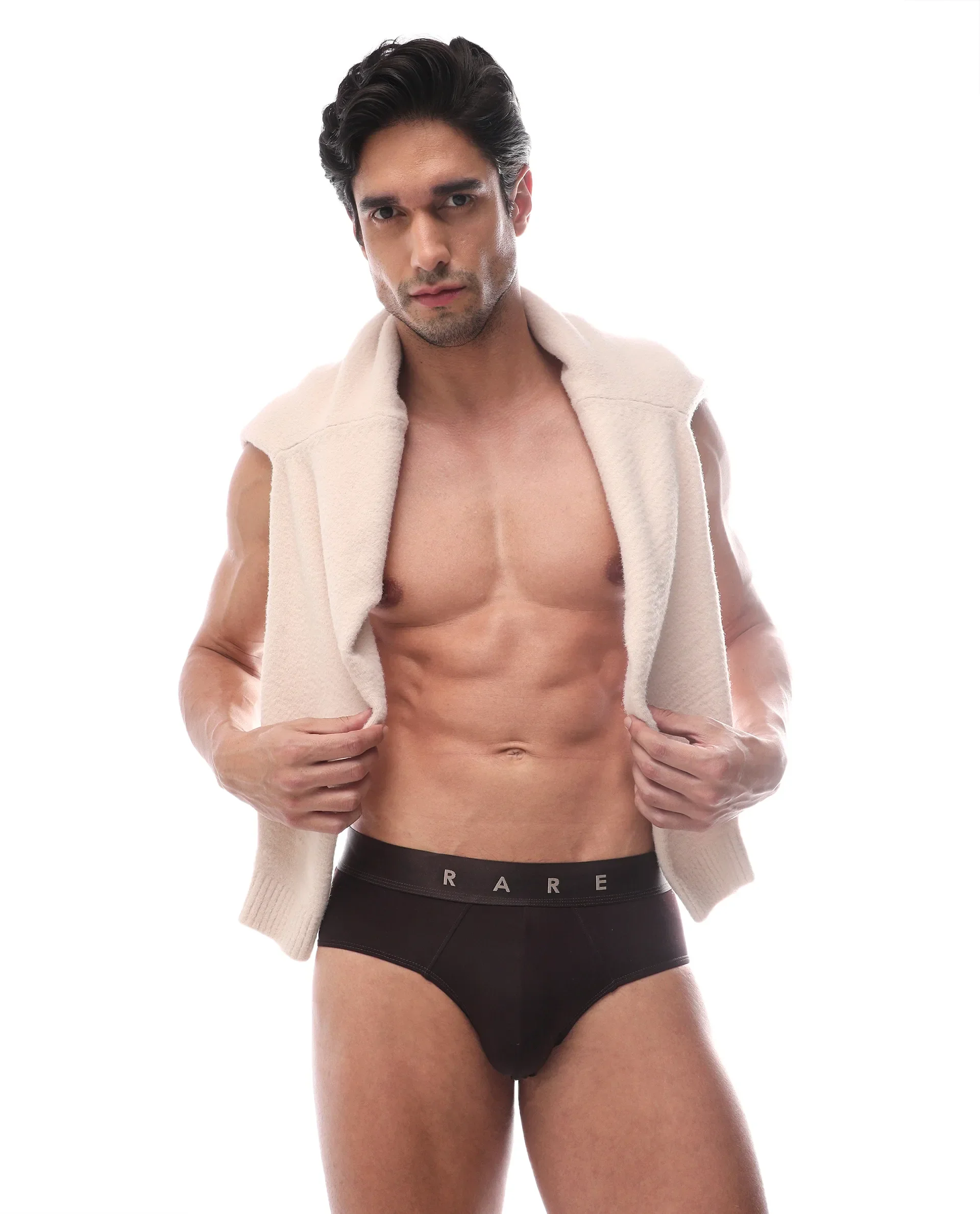 Rare Rabbit Men's Asit Brown Soft Nylon Blend Stretch Briefs - Image 4